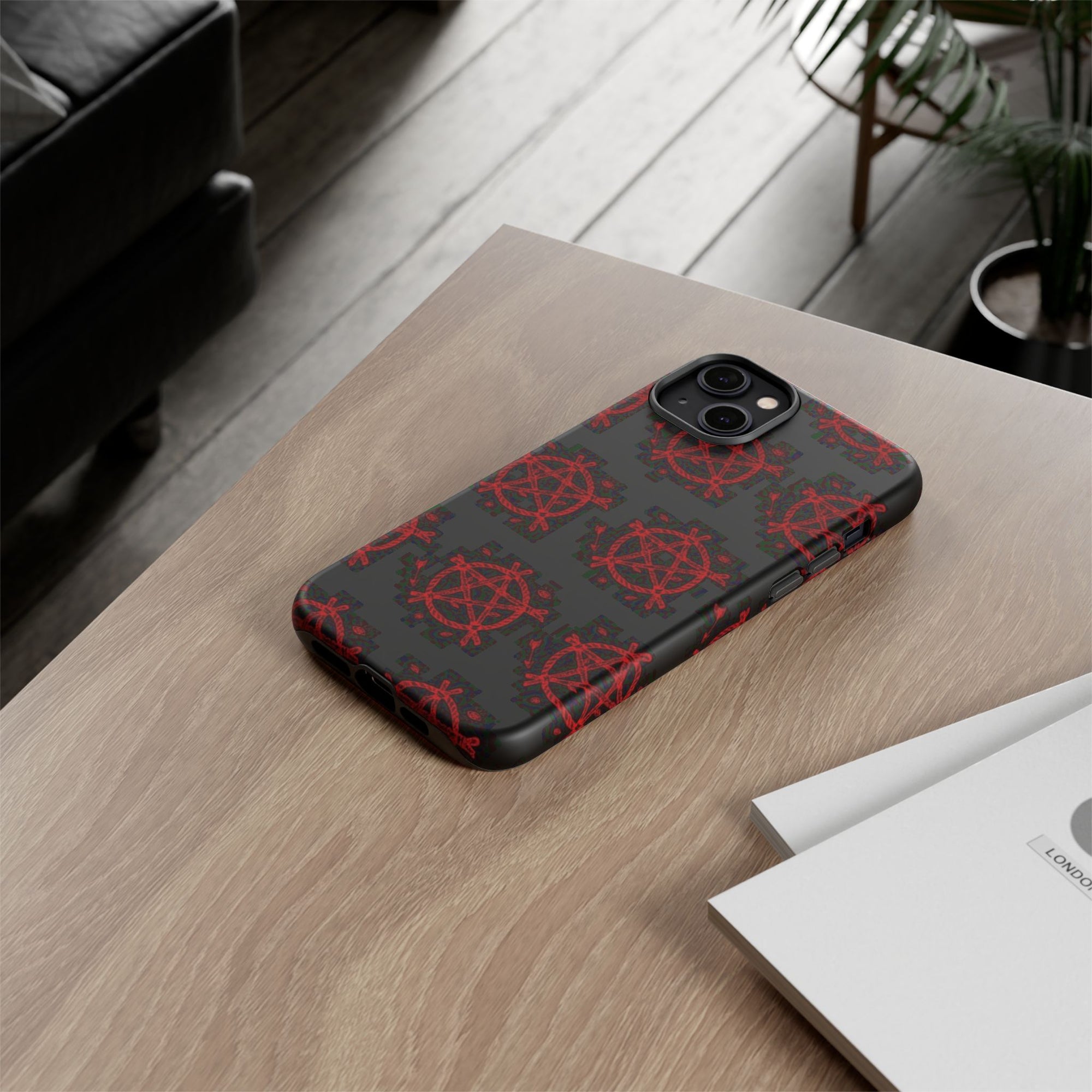 Anarchist iPhone Case, Tough Phone Cover, Punk Style Accessory, Unique Gift for Rebels, Goth Aesthetic Phone Case