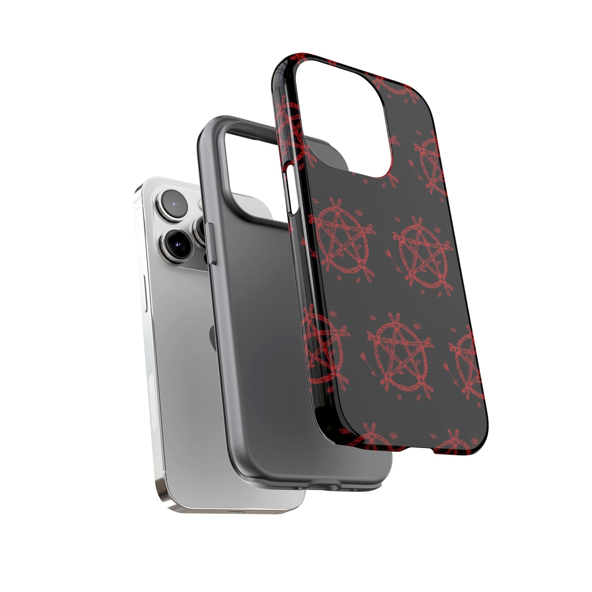 Anarchist iPhone Case, Tough Phone Cover, Punk Style Accessory, Unique Gift for Rebels, Goth Aesthetic Phone Case