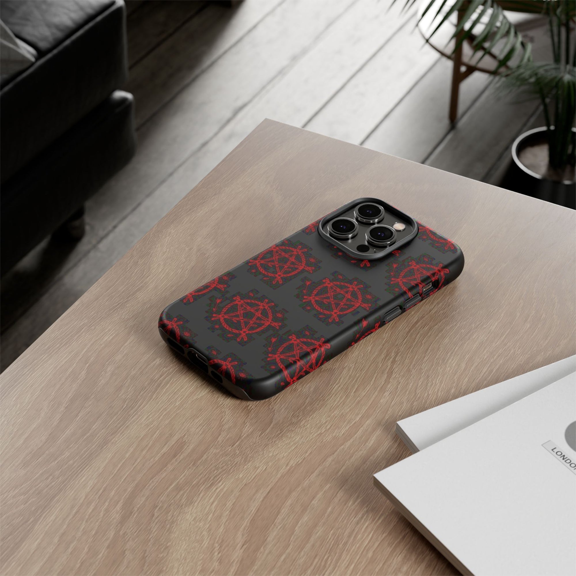Anarchist iPhone Case, Tough Phone Cover, Punk Style Accessory, Unique Gift for Rebels, Goth Aesthetic Phone Case