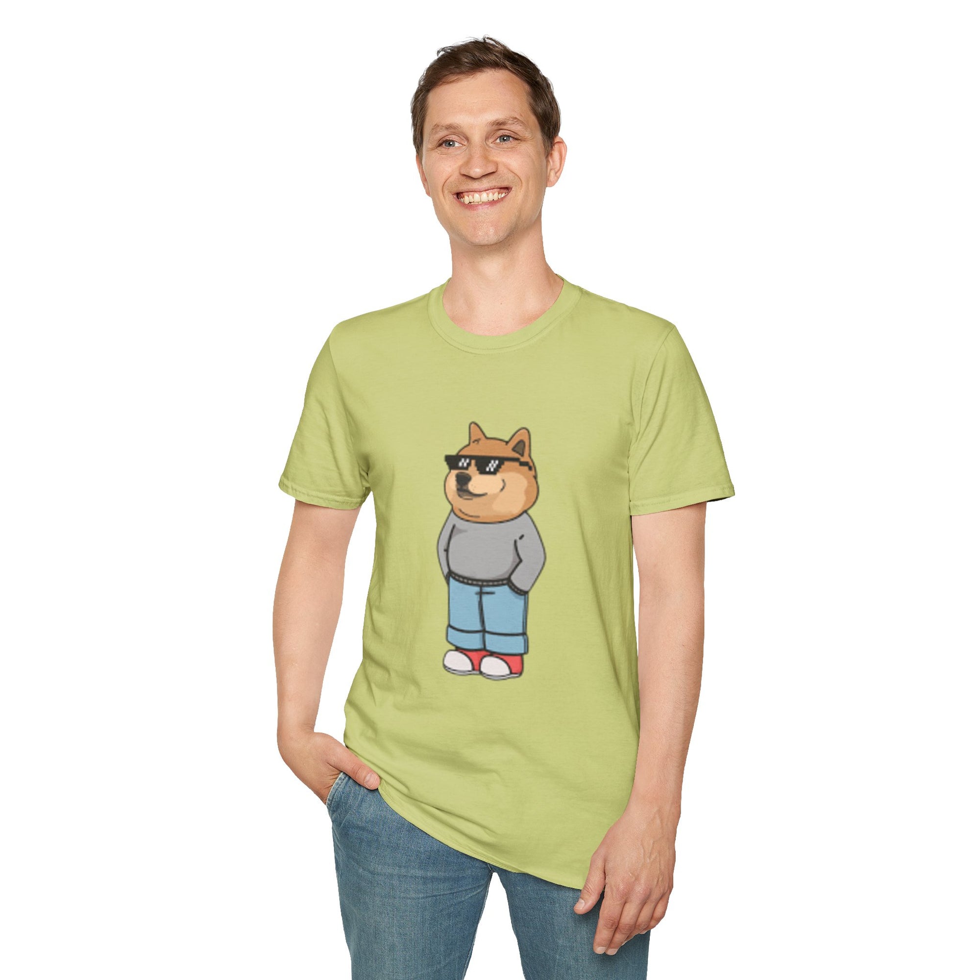 Cool Dog Graphic Tee | Unisex Softstyle T-Shirt, Funny Pet Lover Gift, Dog Dad Shirt, Casual Wear, Gift for Animal Lovers