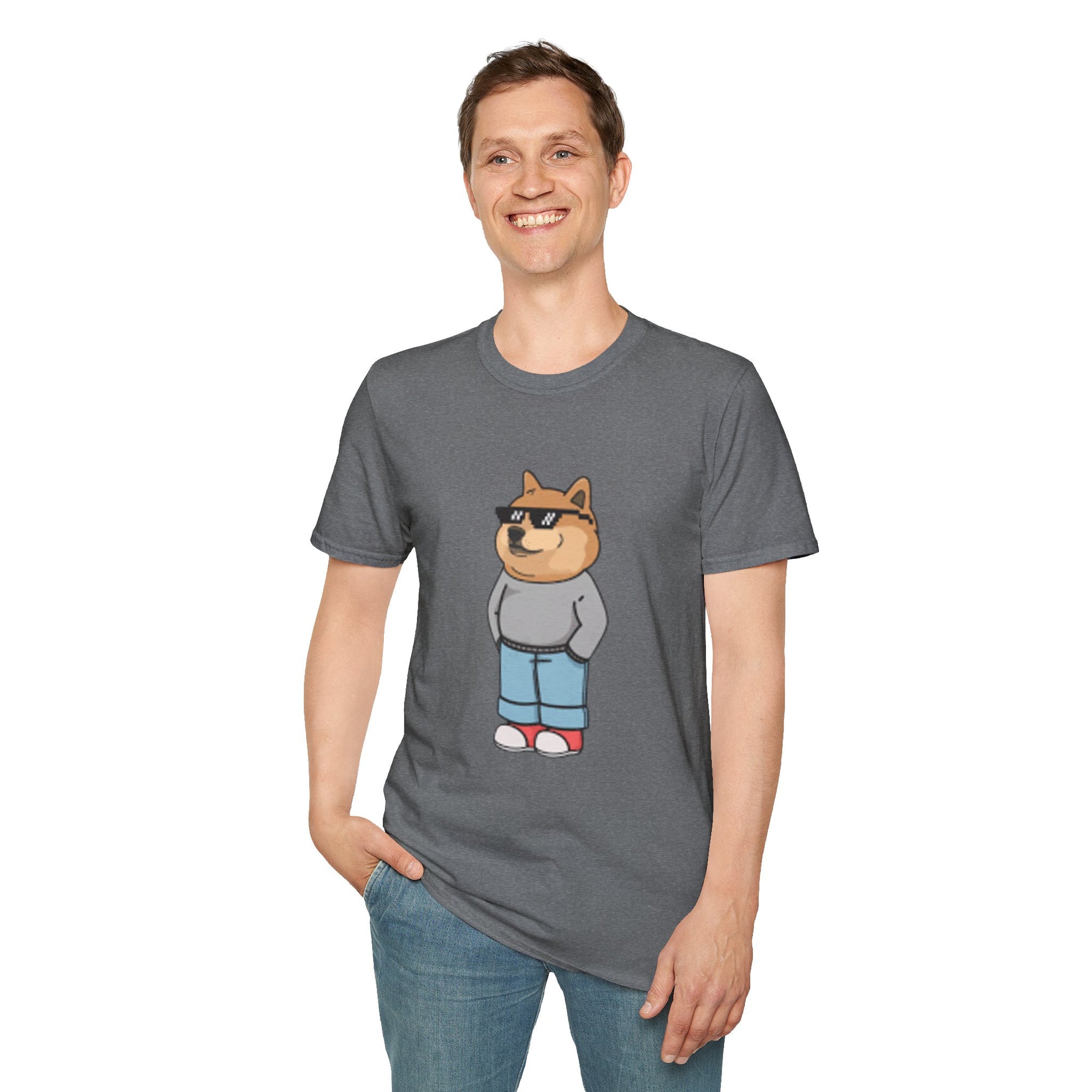 Cool Dog Graphic Tee | Unisex Softstyle T-Shirt, Funny Pet Lover Gift, Dog Dad Shirt, Casual Wear, Gift for Animal Lovers