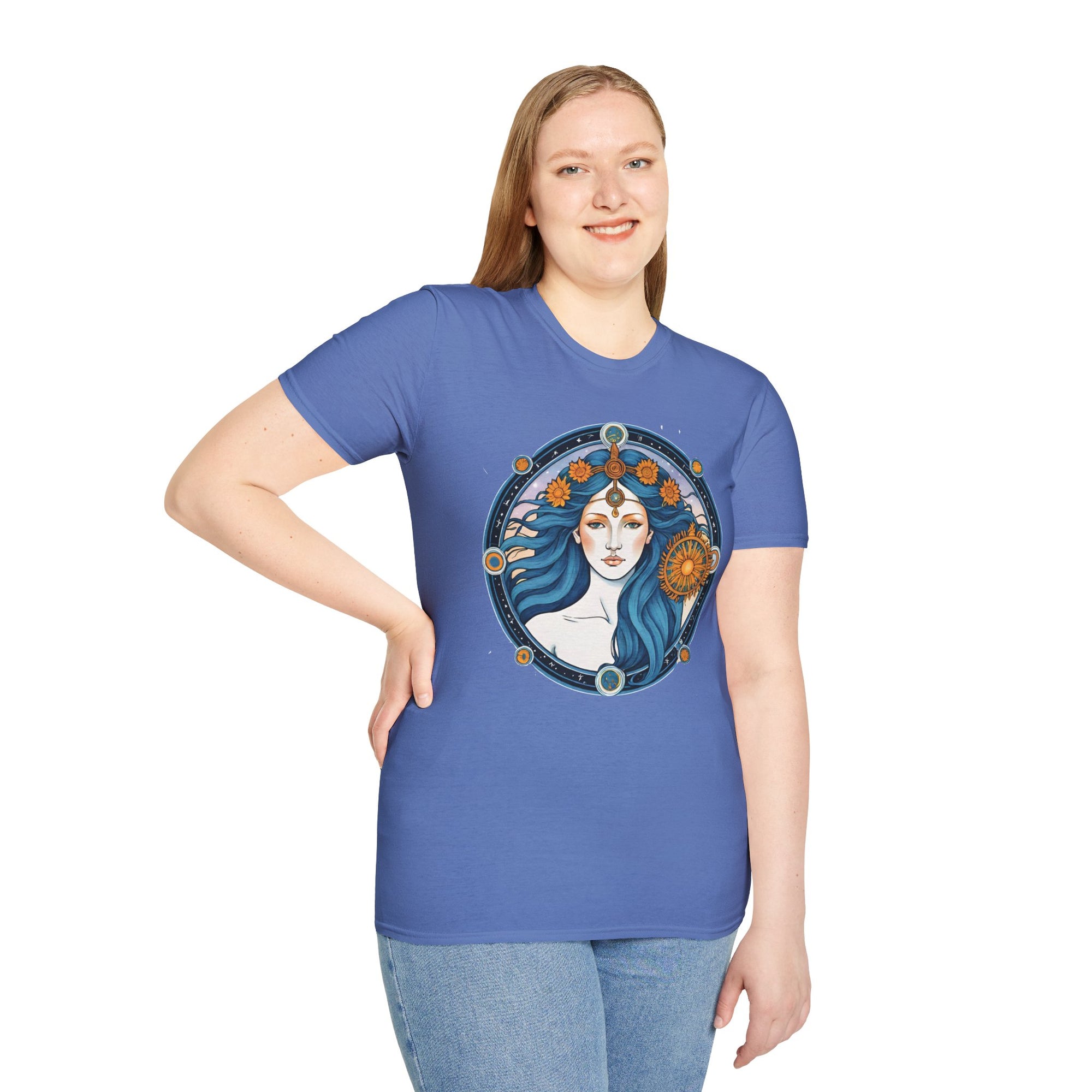 Celestial Goddess Unisex T-Shirt, Bohemian Tee, Astrology Shirt, Gift for Her, Spiritual Fashion, Horoscope Apparel