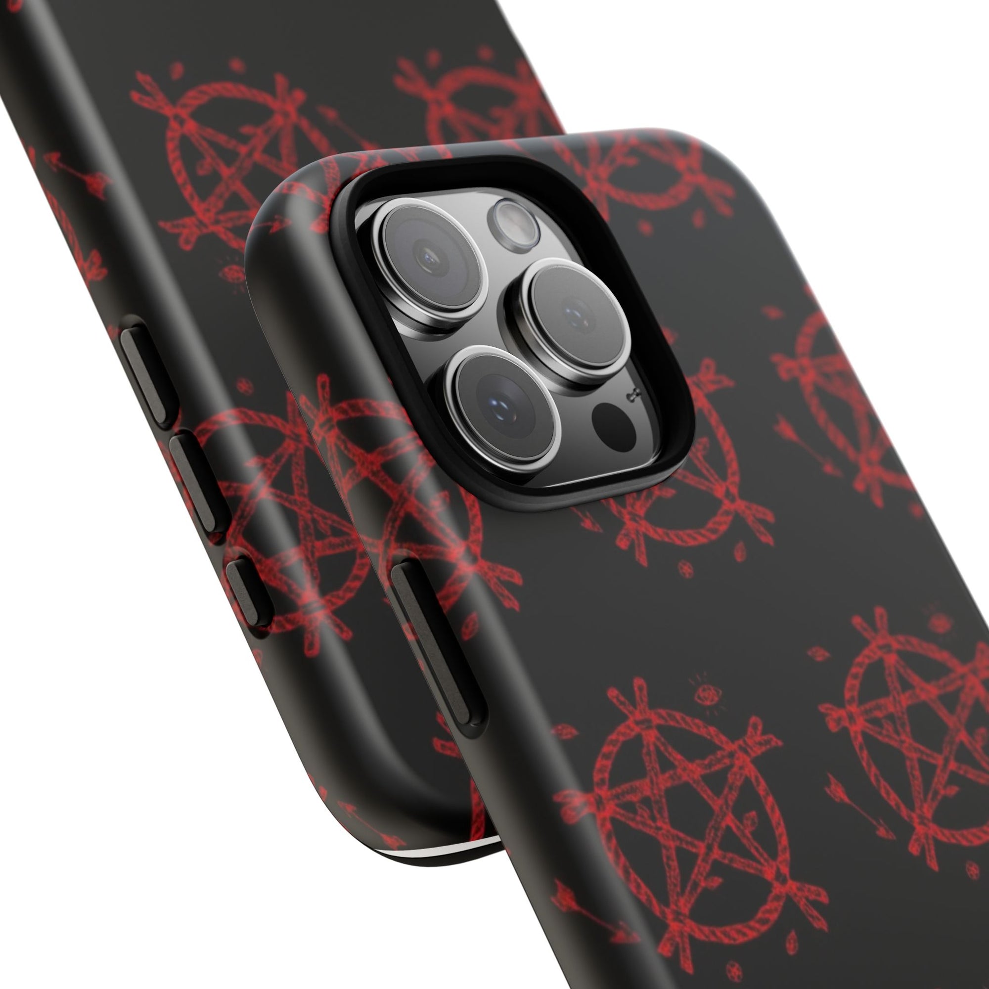 Anarchist iPhone Case, Tough Phone Cover, Punk Style Accessory, Unique Gift for Rebels, Goth Aesthetic Phone Case