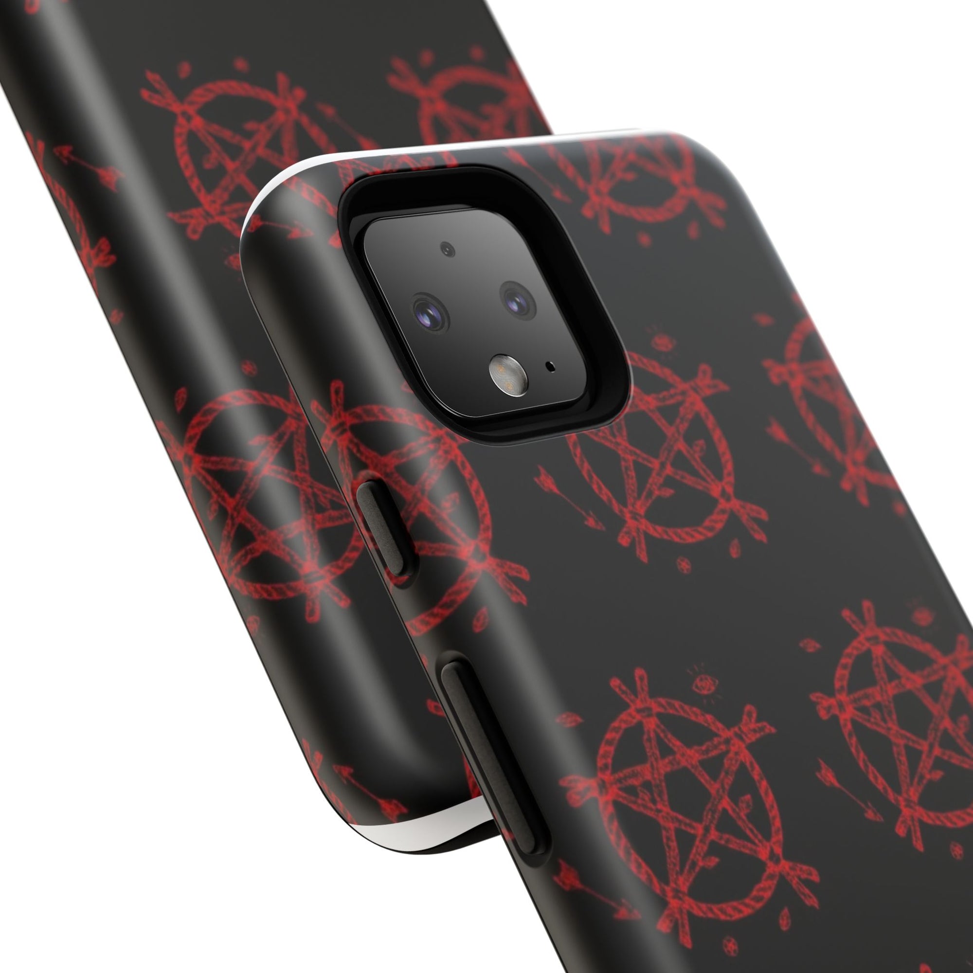 Anarchist iPhone Case, Tough Phone Cover, Punk Style Accessory, Unique Gift for Rebels, Goth Aesthetic Phone Case