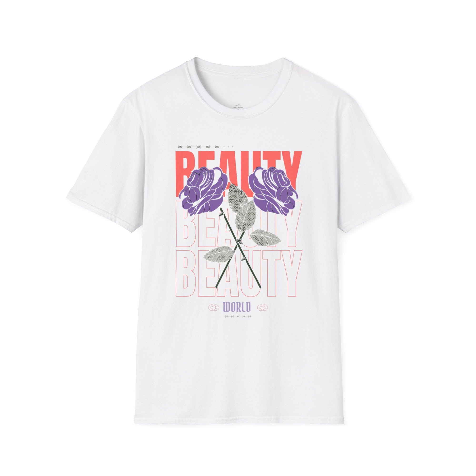 Beauty Floral Unisex Softstyle T-Shirt, Chic Casual Wear, Gift for Friends, Everyday Style, Trendy Graphic Tee, Summer Outfit