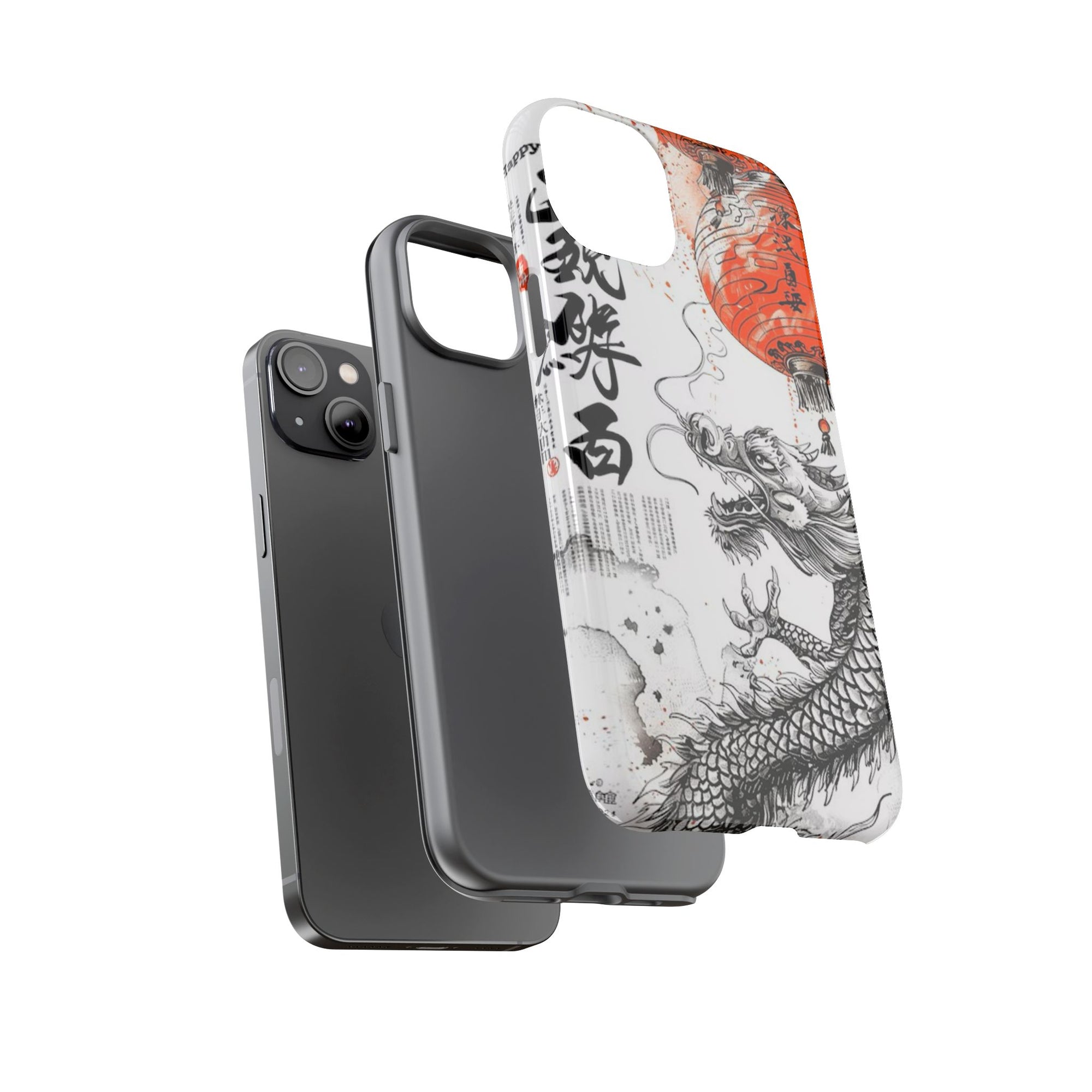 Dragon Design Phone Case, Tough Cases with Chinese Art for Unique Style, Gift for Art Lovers, Phone Protection, Trendy Accessories
