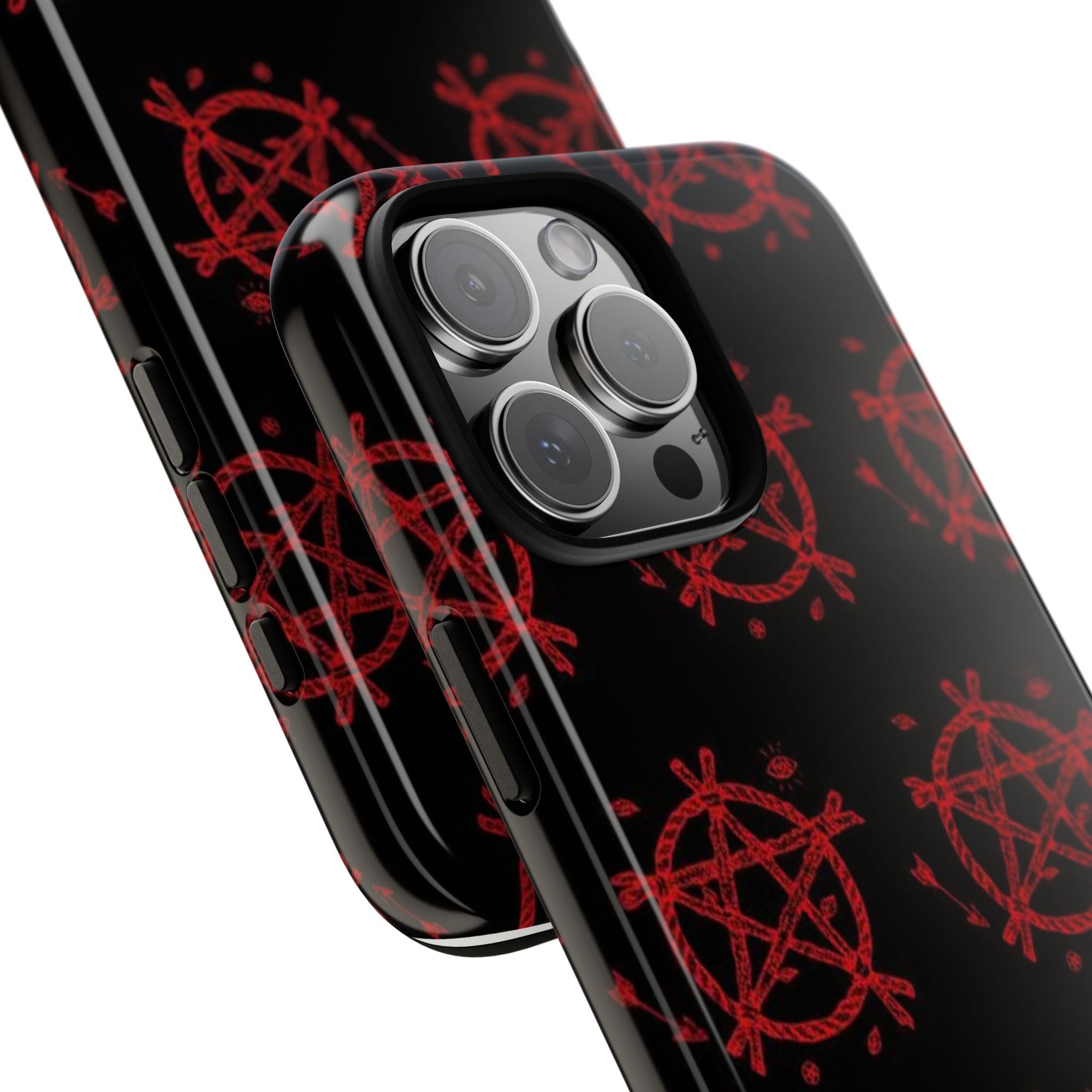 Anarchist iPhone Case, Tough Phone Cover, Punk Style Accessory, Unique Gift for Rebels, Goth Aesthetic Phone Case