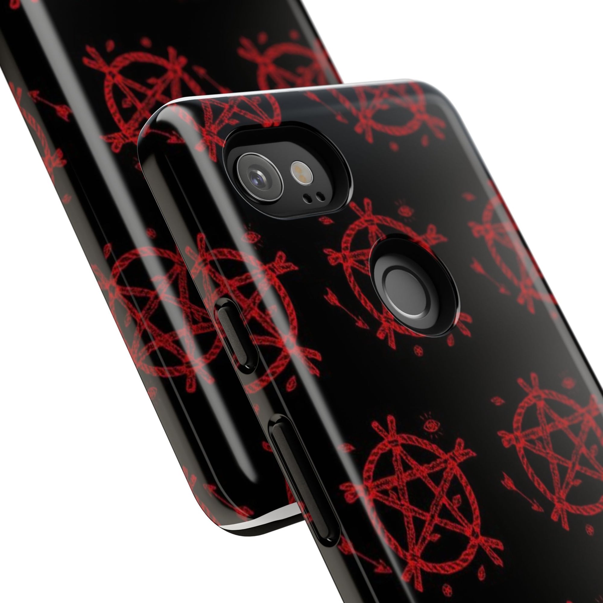 Anarchist iPhone Case, Tough Phone Cover, Punk Style Accessory, Unique Gift for Rebels, Goth Aesthetic Phone Case