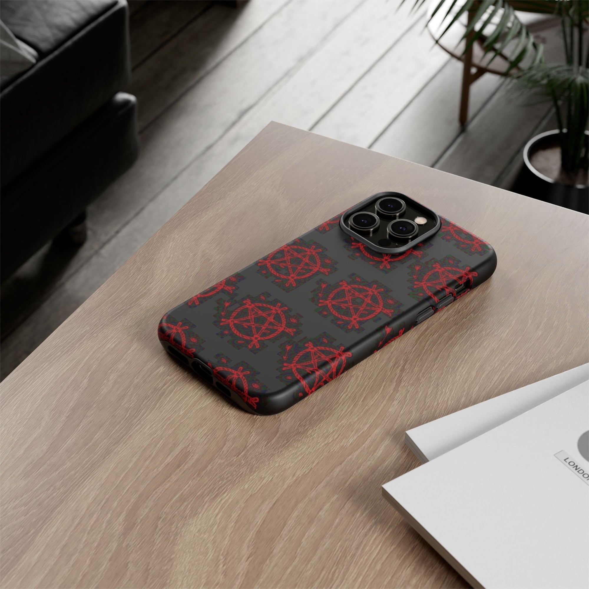 Anarchist iPhone Case, Tough Phone Cover, Punk Style Accessory, Unique Gift for Rebels, Goth Aesthetic Phone Case