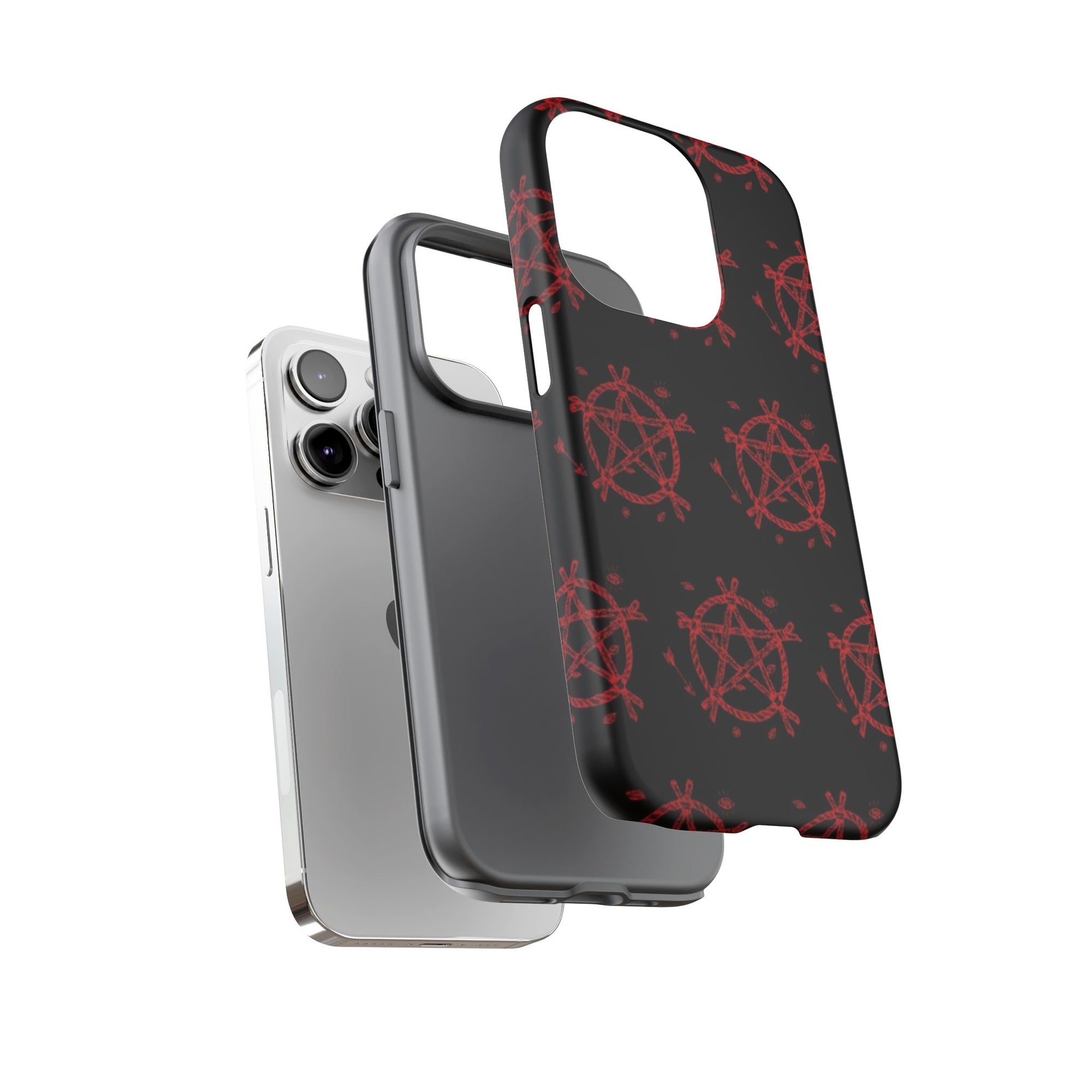 Anarchist iPhone Case, Tough Phone Cover, Punk Style Accessory, Unique Gift for Rebels, Goth Aesthetic Phone Case