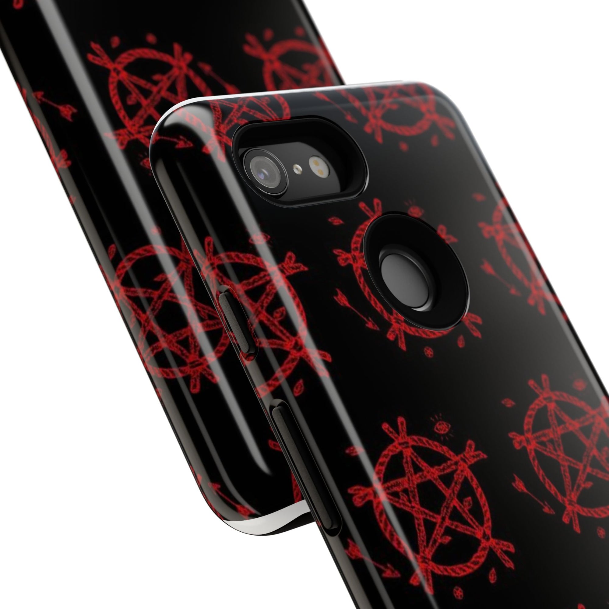 Anarchist iPhone Case, Tough Phone Cover, Punk Style Accessory, Unique Gift for Rebels, Goth Aesthetic Phone Case