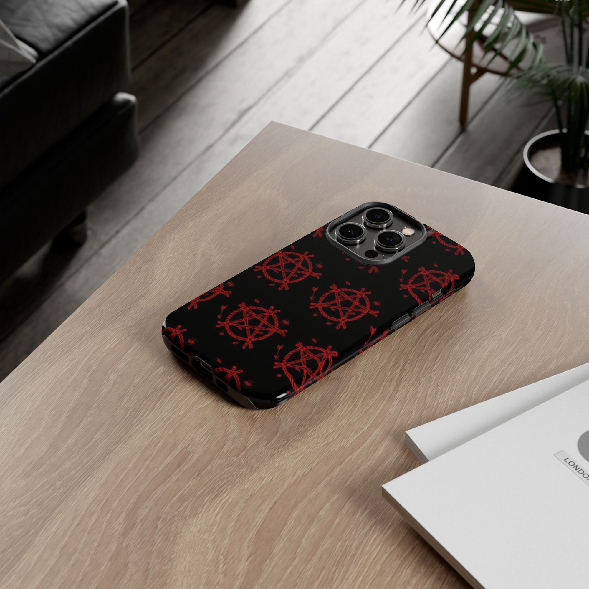 Anarchist iPhone Case, Tough Phone Cover, Punk Style Accessory, Unique Gift for Rebels, Goth Aesthetic Phone Case