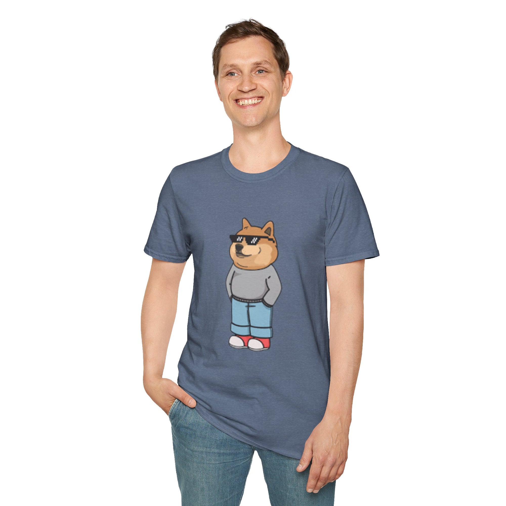 Cool Dog Graphic Tee | Unisex Softstyle T-Shirt, Funny Pet Lover Gift, Dog Dad Shirt, Casual Wear, Gift for Animal Lovers