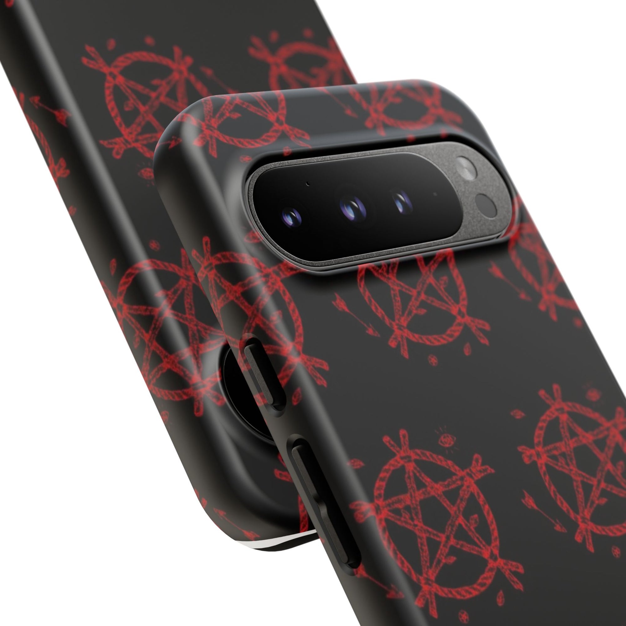Anarchist iPhone Case, Tough Phone Cover, Punk Style Accessory, Unique Gift for Rebels, Goth Aesthetic Phone Case