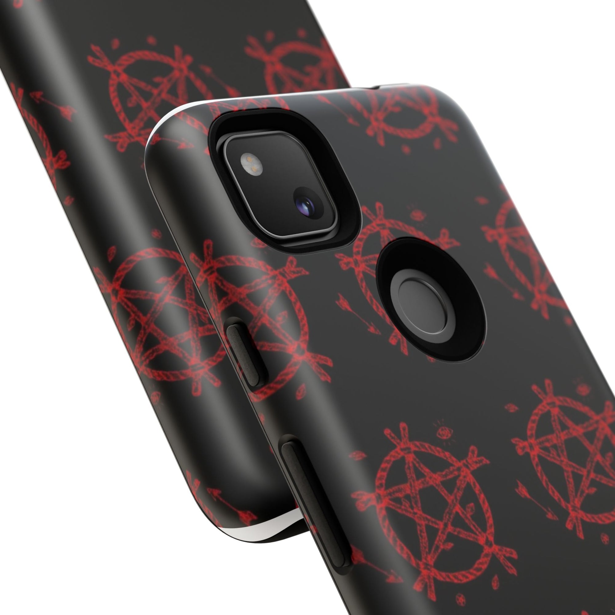 Anarchist iPhone Case, Tough Phone Cover, Punk Style Accessory, Unique Gift for Rebels, Goth Aesthetic Phone Case