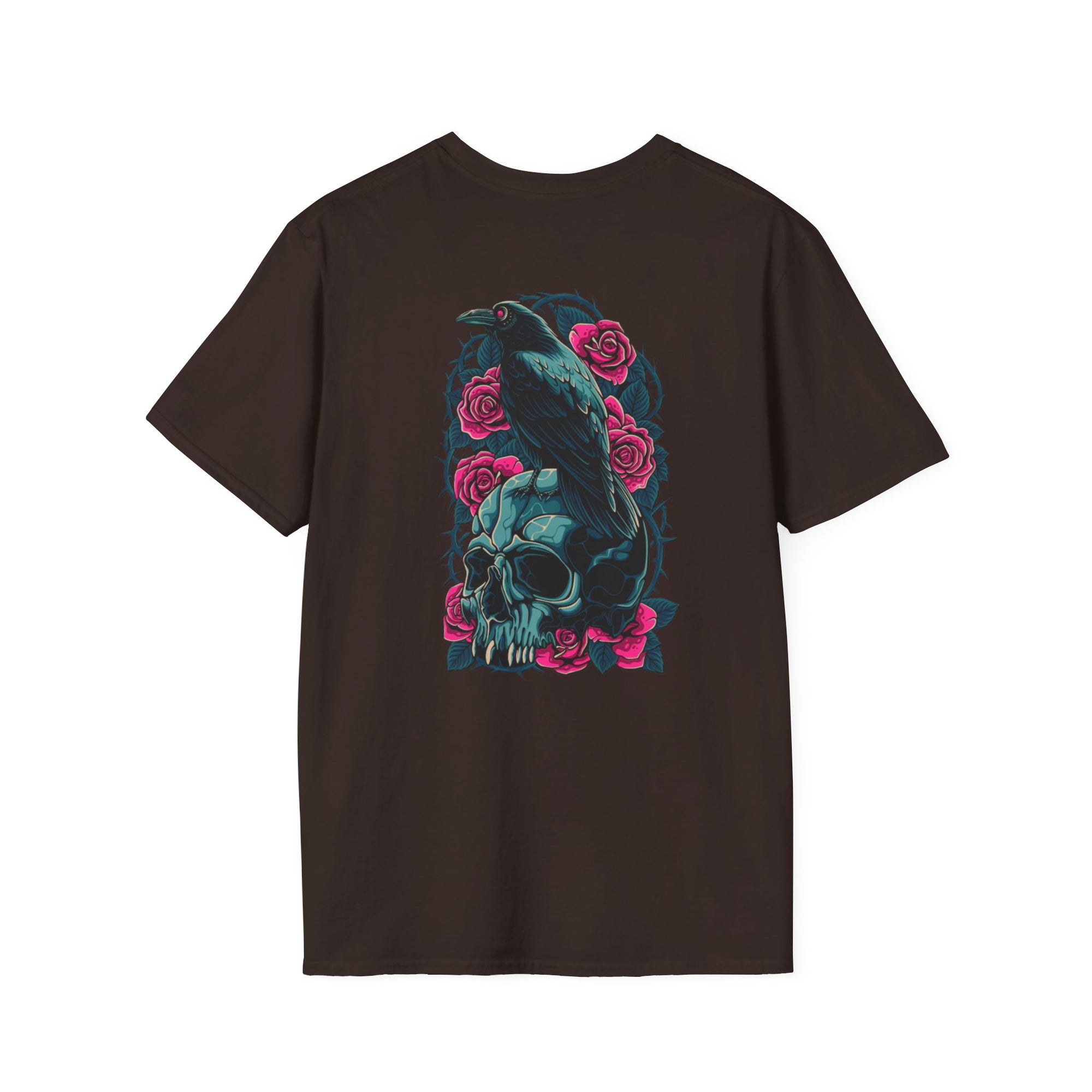 Gothic Skull & Rose Unisex T-Shirt | Boho Style Tee, Casual Wear, Gift for Her, Halloween Shirt, Graphic Tee