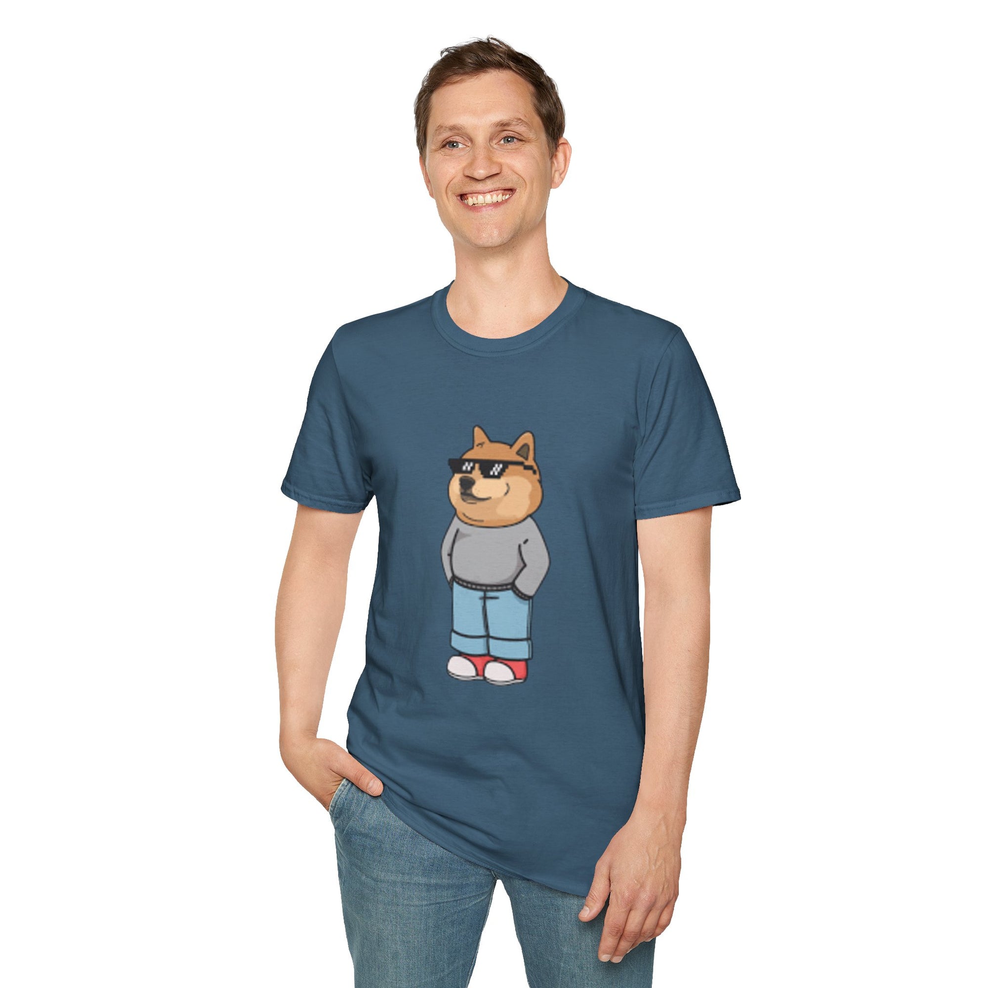 Cool Dog Graphic Tee | Unisex Softstyle T-Shirt, Funny Pet Lover Gift, Dog Dad Shirt, Casual Wear, Gift for Animal Lovers