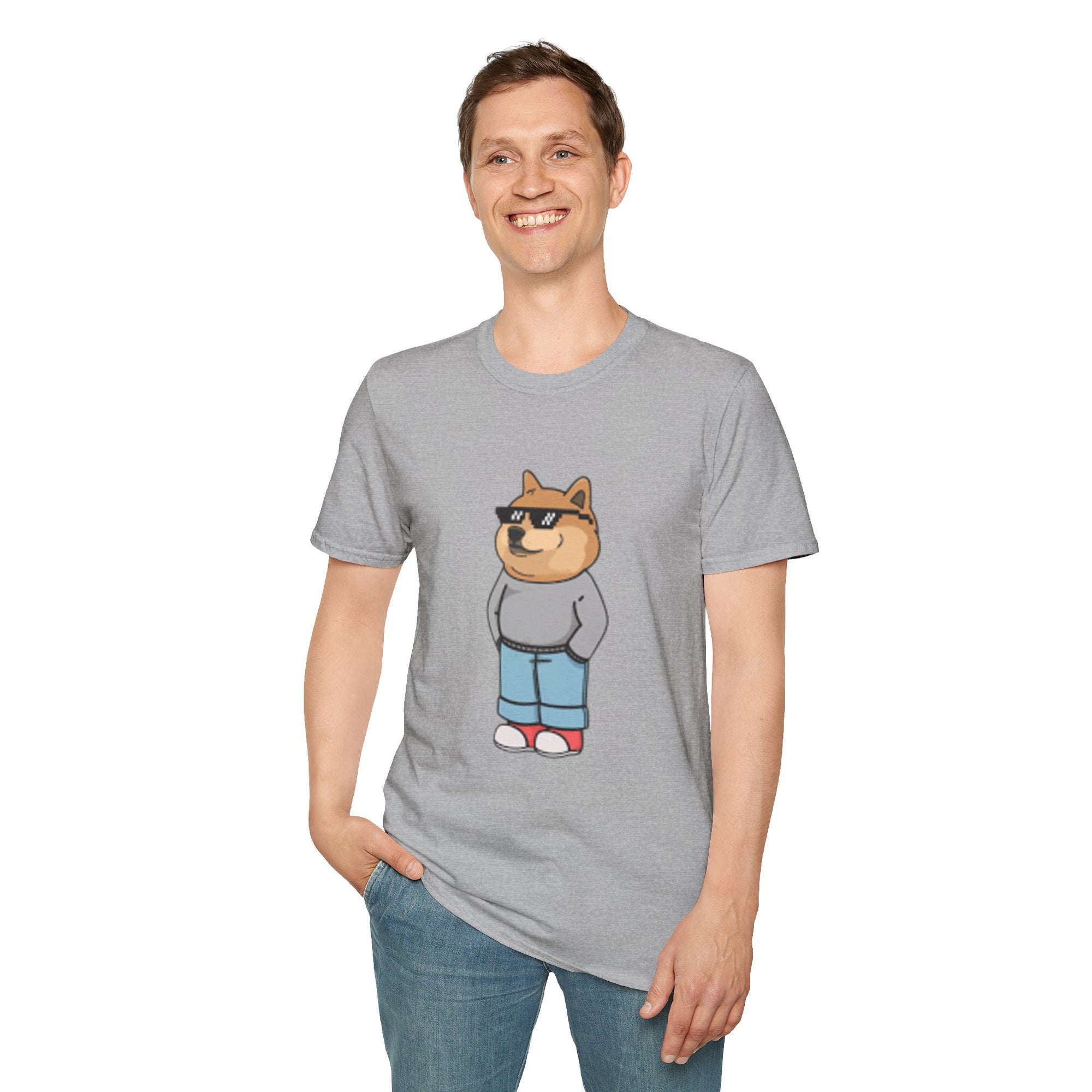 Cool Dog Graphic Tee | Unisex Softstyle T-Shirt, Funny Pet Lover Gift, Dog Dad Shirt, Casual Wear, Gift for Animal Lovers