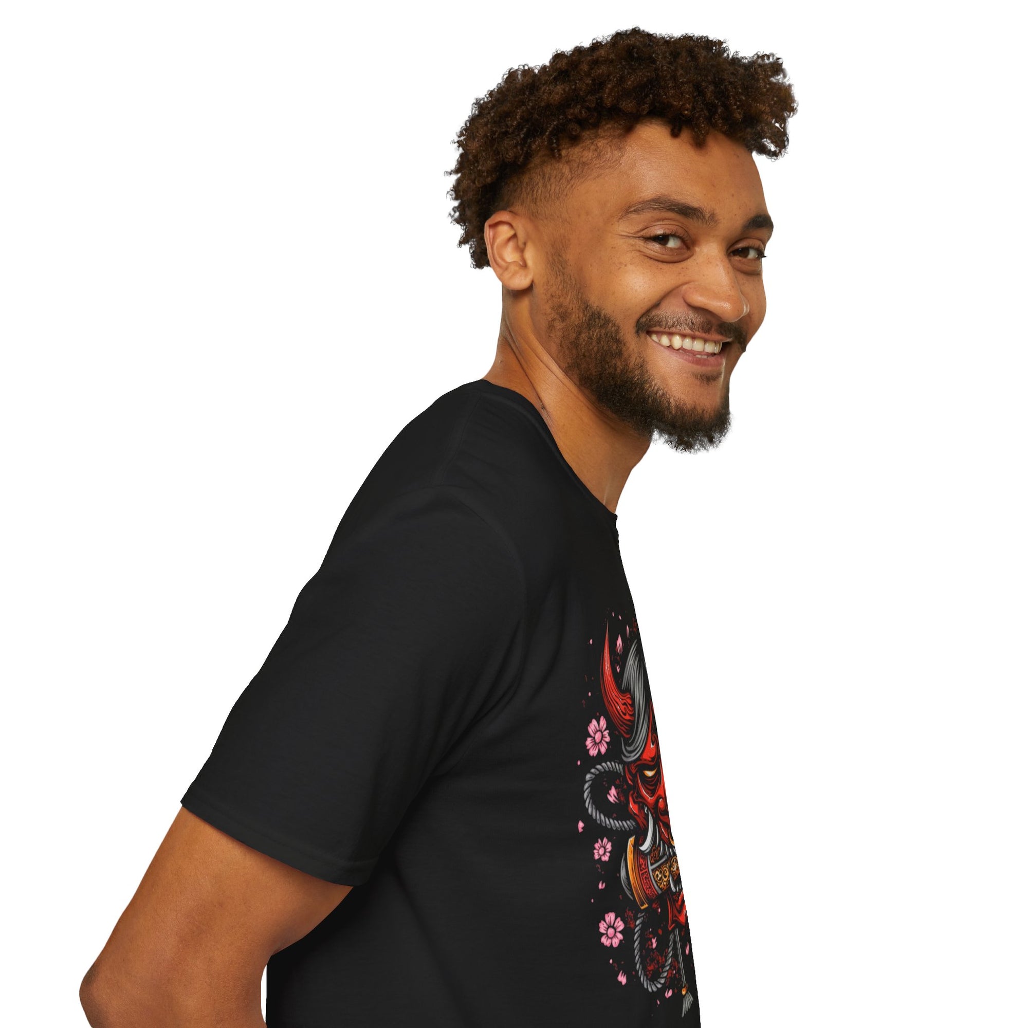 Bold Demon Graphic Unisex Softstyle T-Shirt | Streetwear Tee, Casual Wear, Unique Gift, Anime Lover Apparel, Festival Clothing