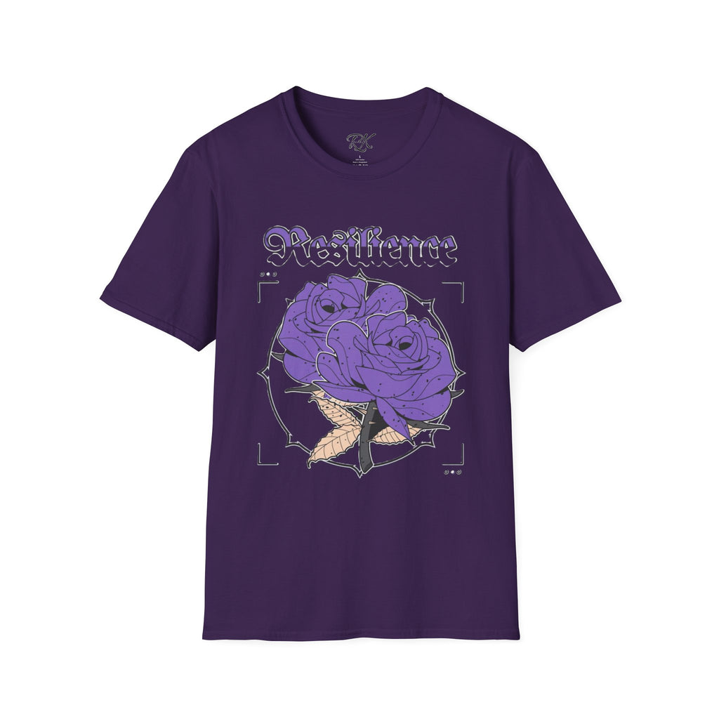 Purple Rose Graphic T-Shirt, Soft Stylish Tee, Unisex Floral Apparel, Gift for Her, Spring Outfit Idea, Vintage Aesthetic Top