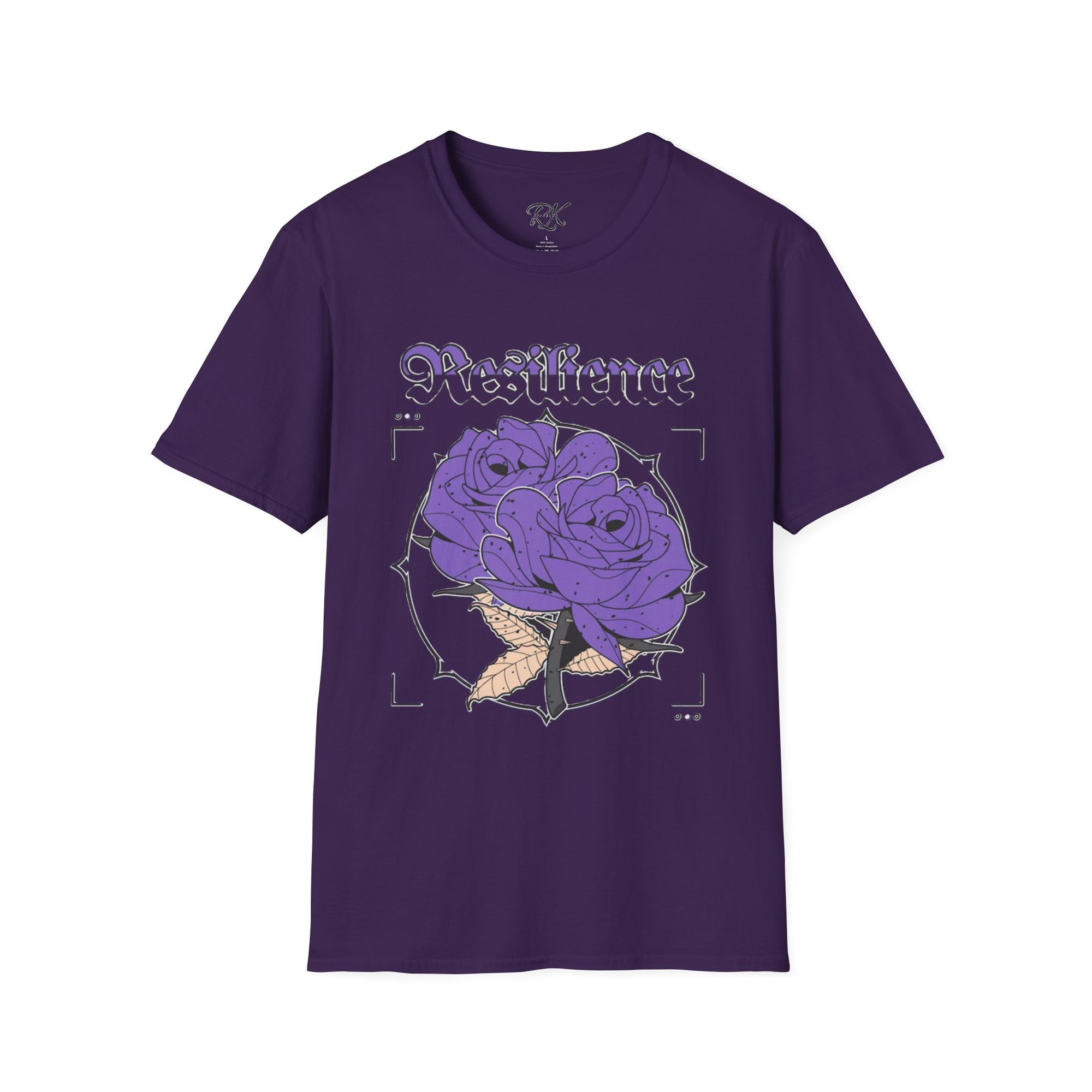 Purple Rose Graphic T-Shirt, Soft Stylish Tee, Unisex Floral Apparel, Gift for Her, Spring Outfit Idea, Vintage Aesthetic Top