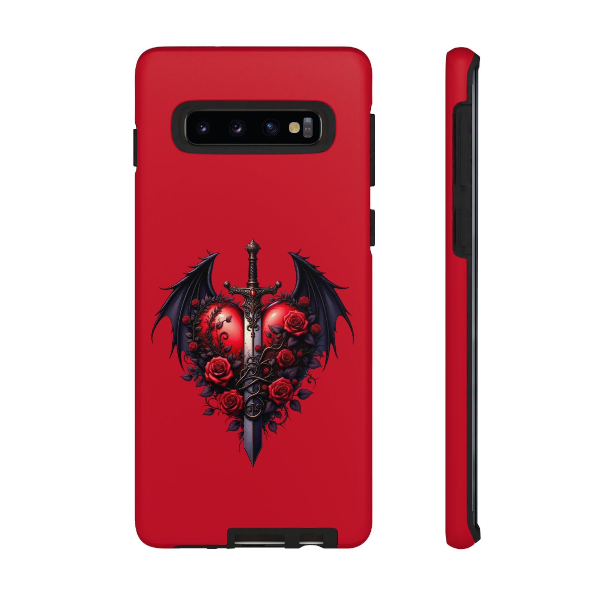 Tough Cases - Gothic Heart Phone Case, Edgy Accessories for Him, Unique Gifts for Her, Valentine's Day, Birthday, Artsy Phone Cover