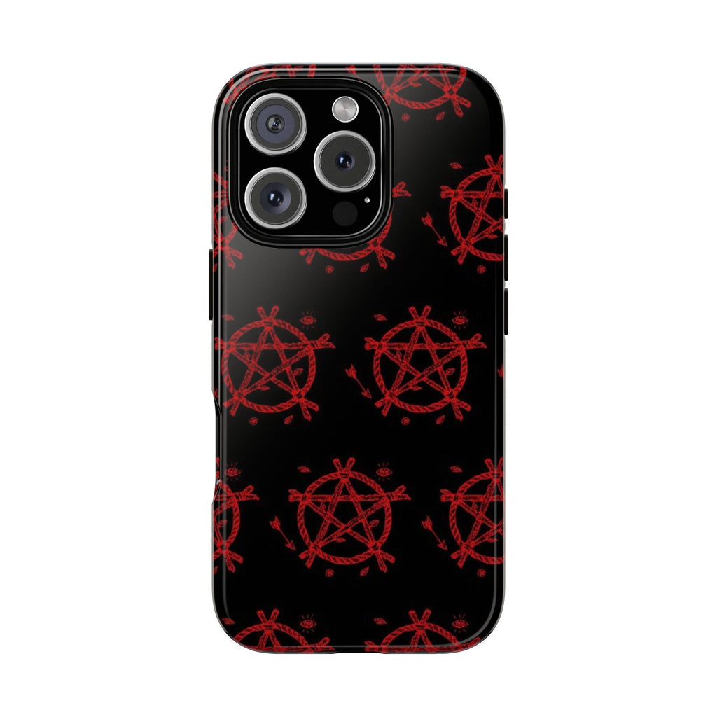 Anarchist iPhone Case, Tough Phone Cover, Punk Style Accessory, Unique Gift for Rebels, Goth Aesthetic Phone Case