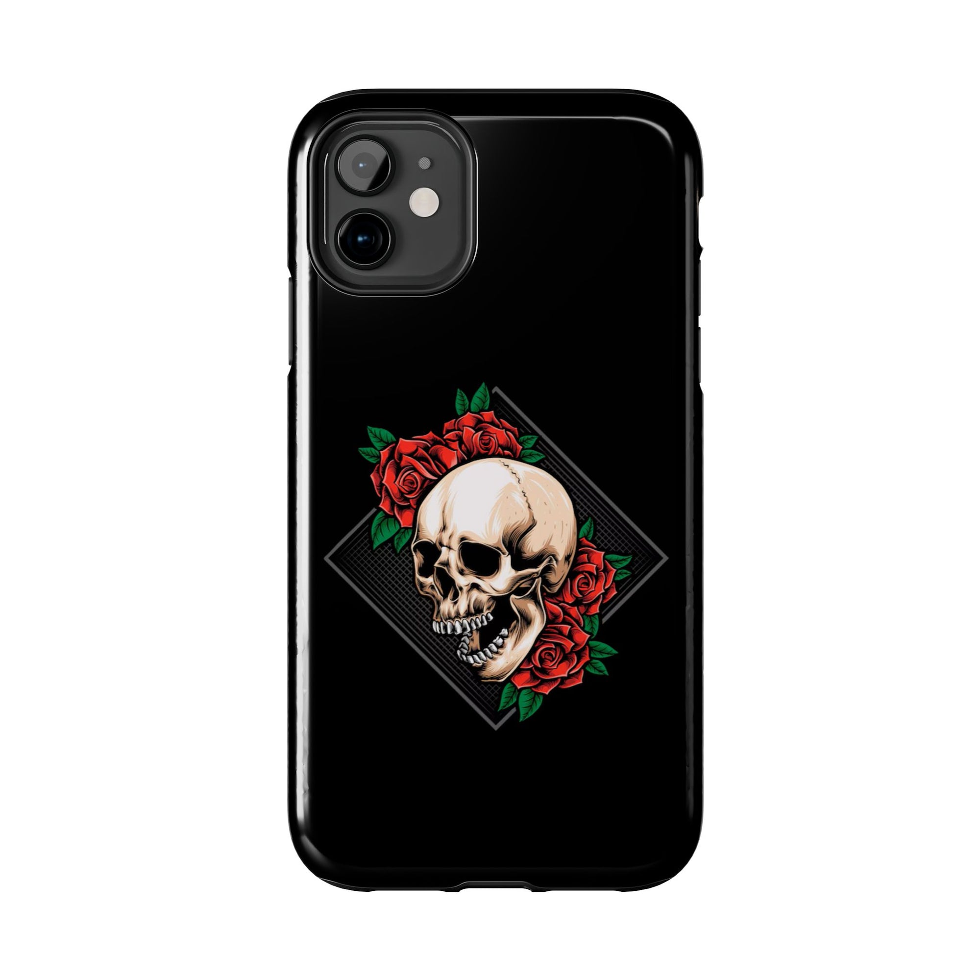 Tough Phone Cases with Skull and Roses Design | Edgy Protection, iPhone & Android Covers, Gothic Gifts, Unique Phone Accessories