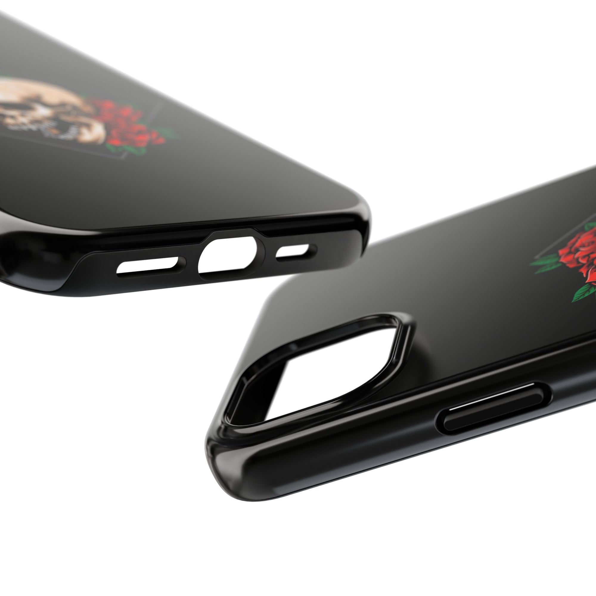 Tough Phone Cases with Skull and Roses Design | Edgy Protection, iPhone & Android Covers, Gothic Gifts, Unique Phone Accessories