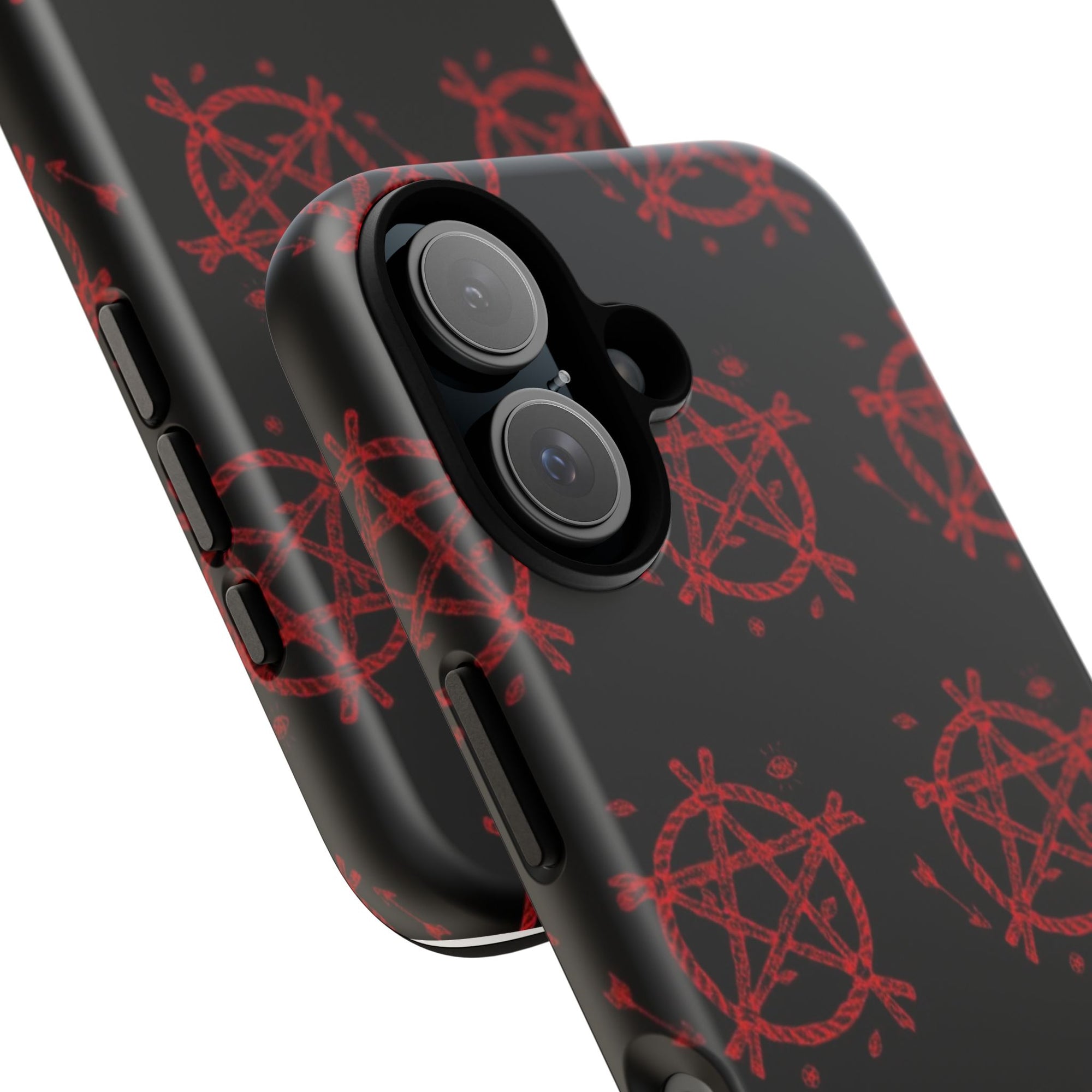 Anarchist iPhone Case, Tough Phone Cover, Punk Style Accessory, Unique Gift for Rebels, Goth Aesthetic Phone Case