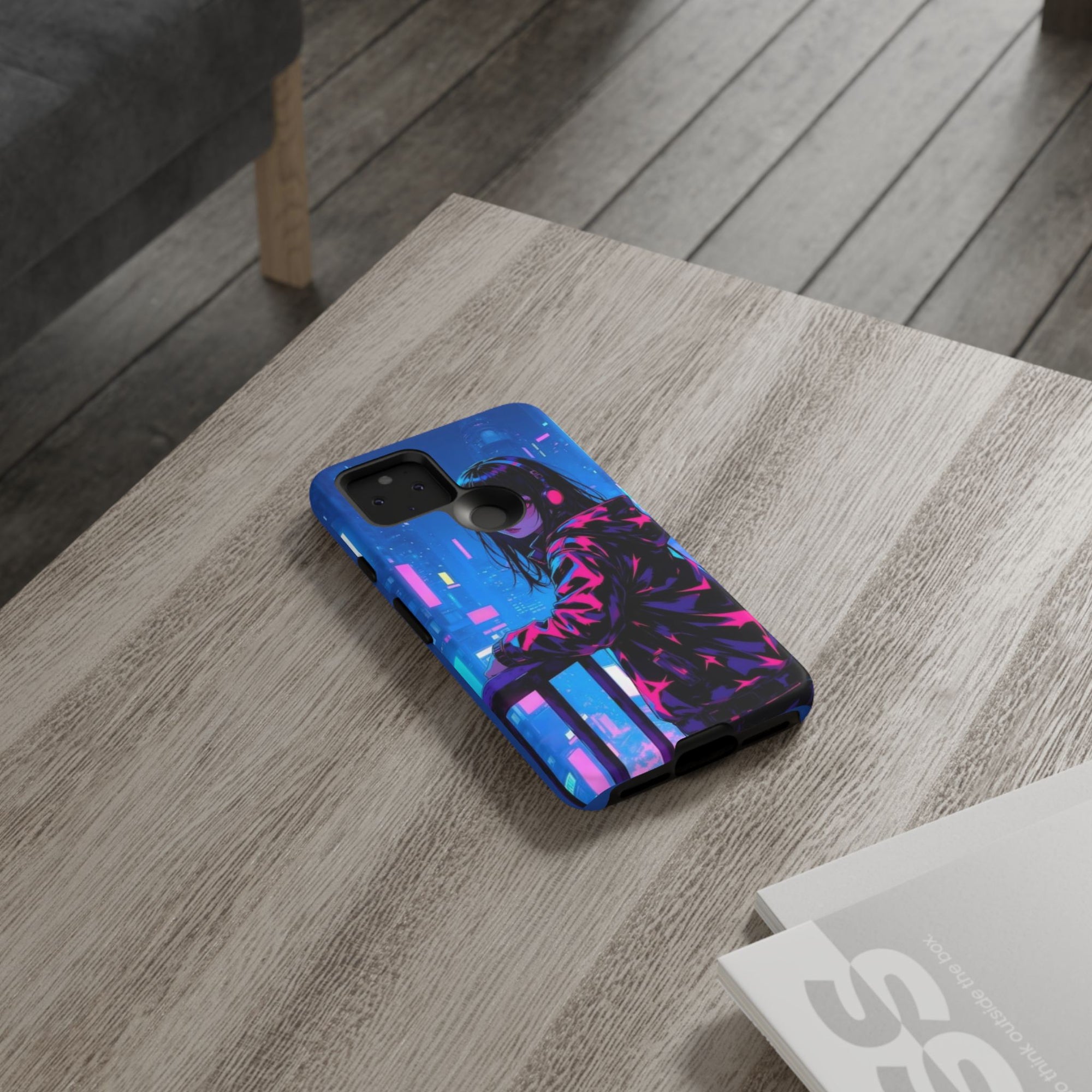 Futuristic Phone Case, Cyberpunk Aesthetic, Tough Phone Cover, Urban Style, Gift for Tech Lovers, Unique Phone Accessories, Streetwear [...]