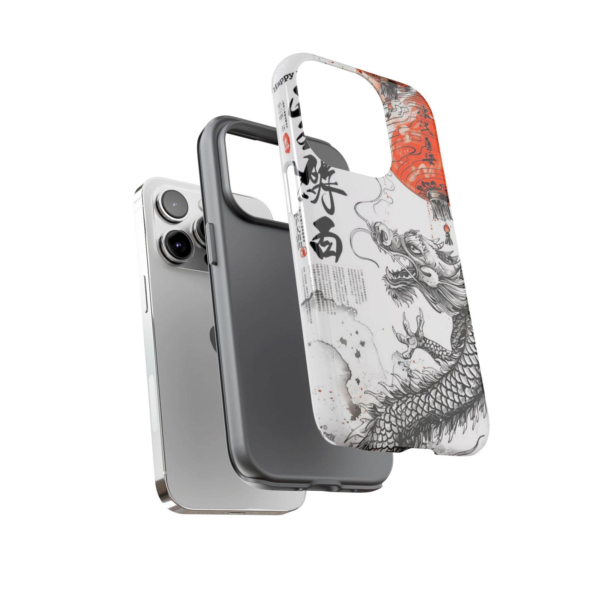 Dragon Design Phone Case, Tough Cases with Chinese Art for Unique Style, Gift for Art Lovers, Phone Protection, Trendy Accessories