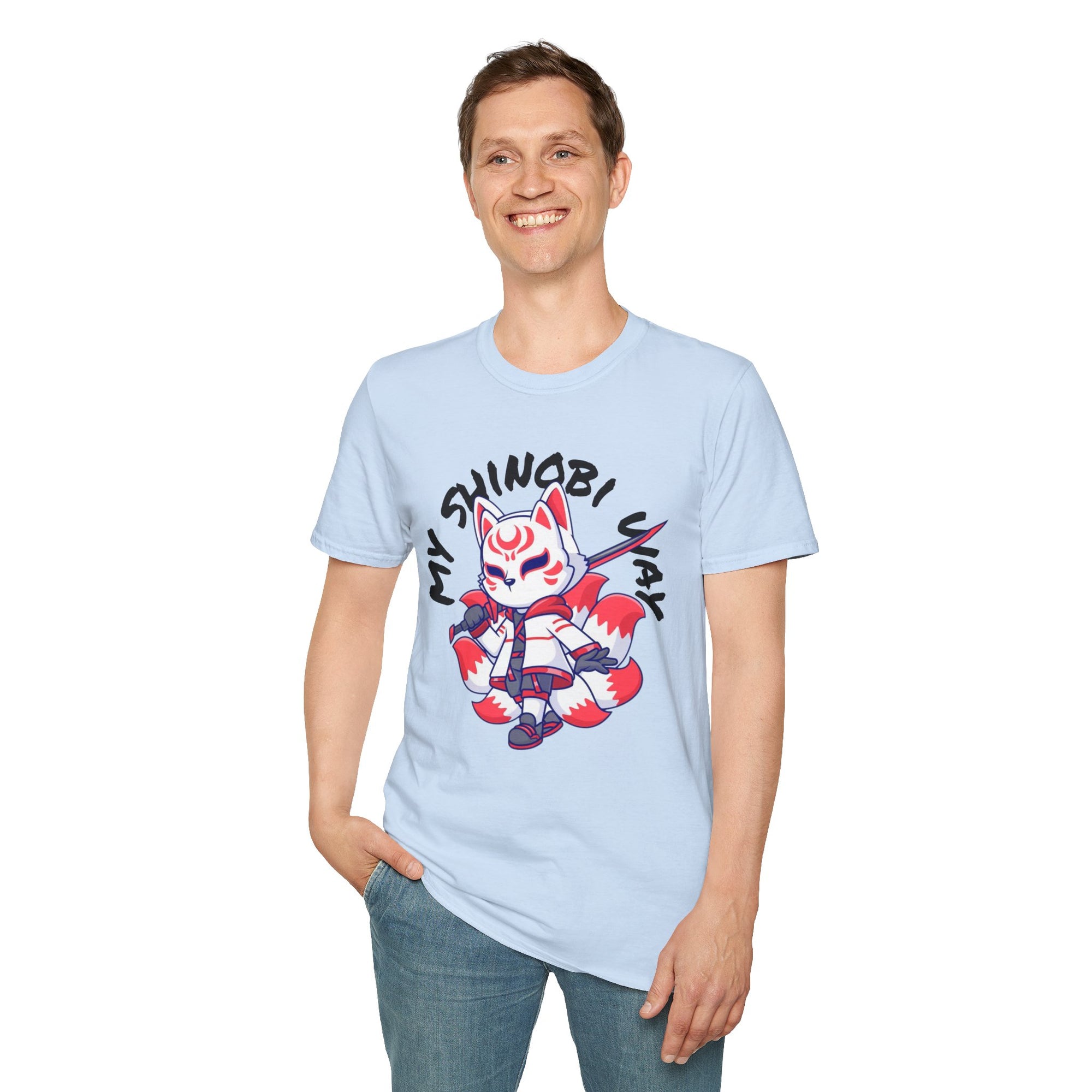 Unisex Anime T-Shirt - 'My Shinobi Pal' Graphic Tee, Comfortable Streetwear, Gift for Anime Lovers, Casual Wear, Stylish Outfit