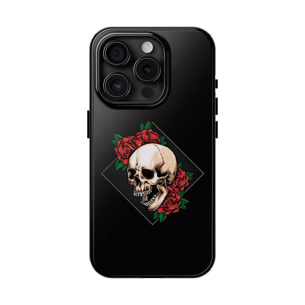 Tough Phone Cases with Skull and Roses Design | Edgy Protection, iPhone & Android Covers, Gothic Gifts, Unique Phone Accessories
