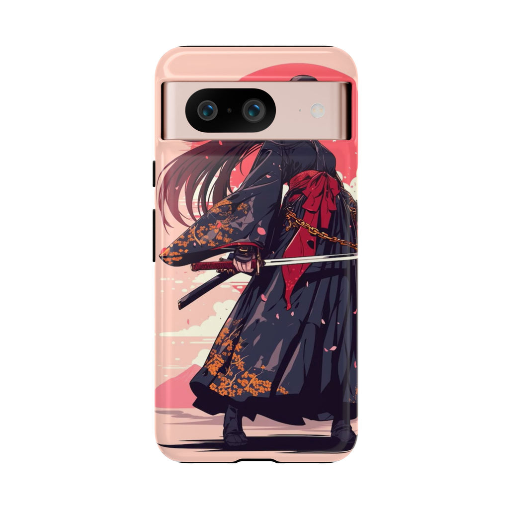 Stylish Phone Case with Warrior Design, Tough Phone Cover for Anime Lovers, Gift for Gamers, Cute Phone Accessories, Unique Tech Gifts