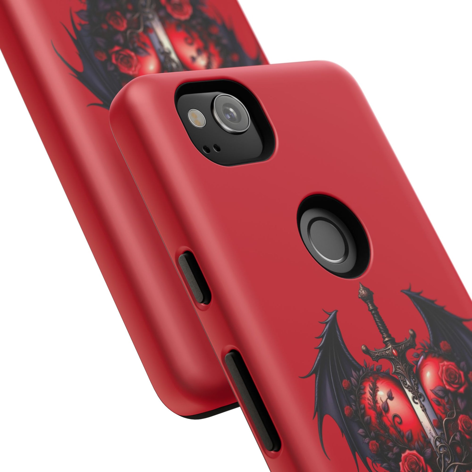 Tough Cases - Gothic Heart Phone Case, Edgy Accessories for Him, Unique Gifts for Her, Valentine's Day, Birthday, Artsy Phone Cover