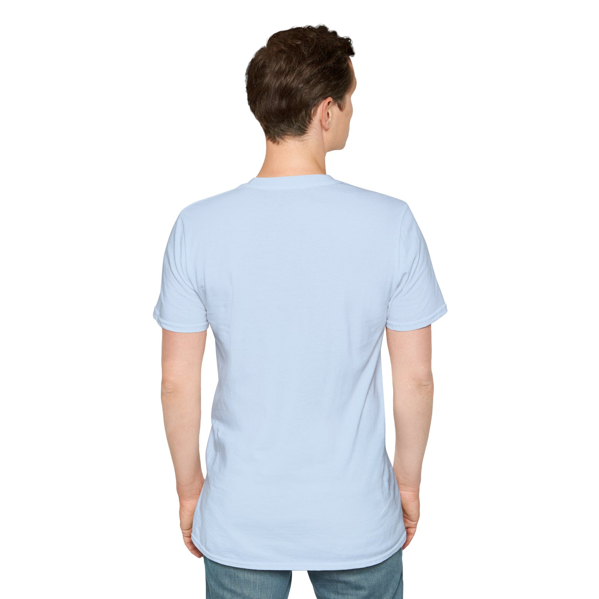 Mountain Landscape Unisex Softstyle T-Shirt | Nature Lover Gift, Outdoor Adventure Tee, Relaxed Fit, Casual Wear, Camping Shirt