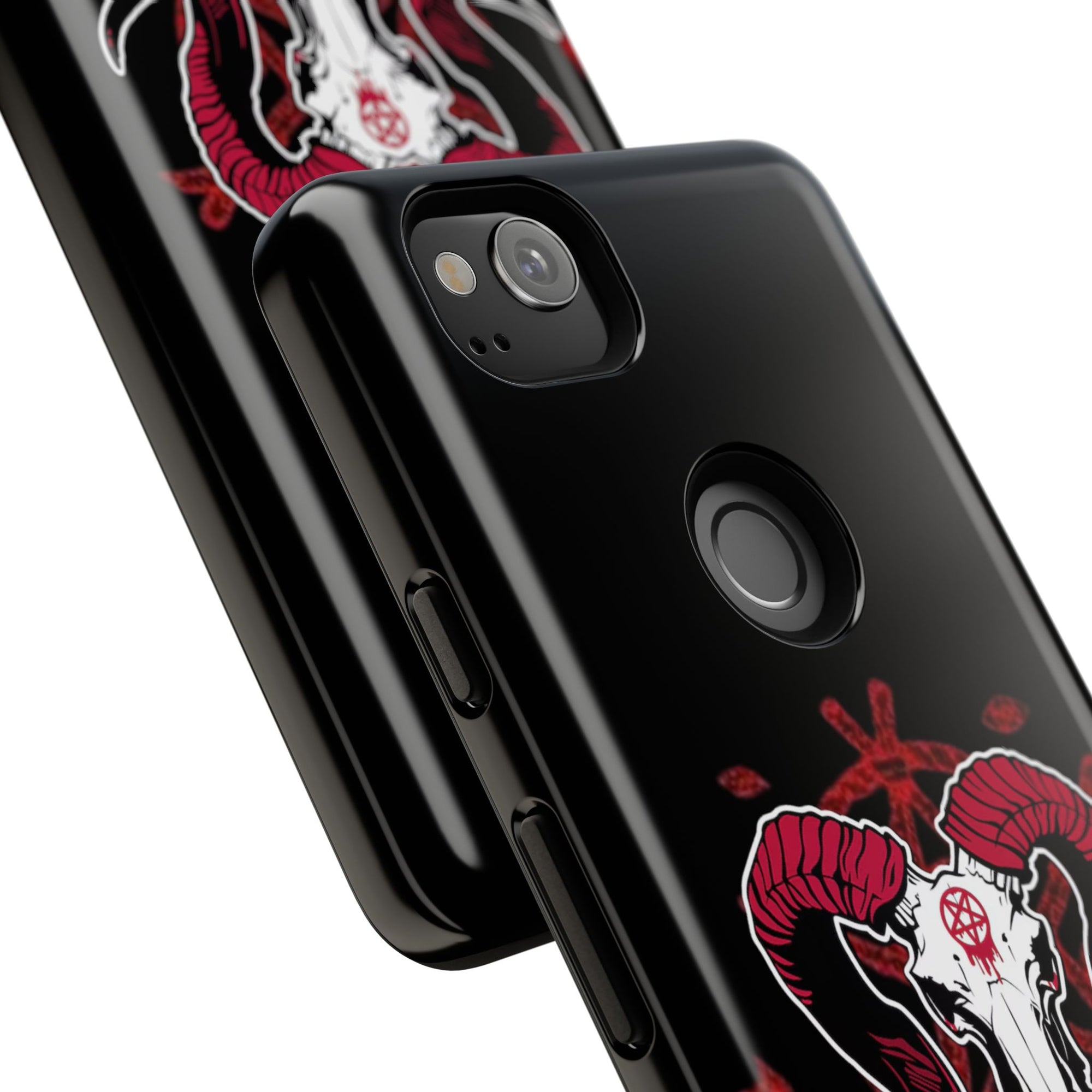 Tough Cases: Dark Aesthetic Phone Case, Gothic Phone Cover, Unique Gift for Him, Occult Design, Animal Skull Artwork, Halloween Decor
