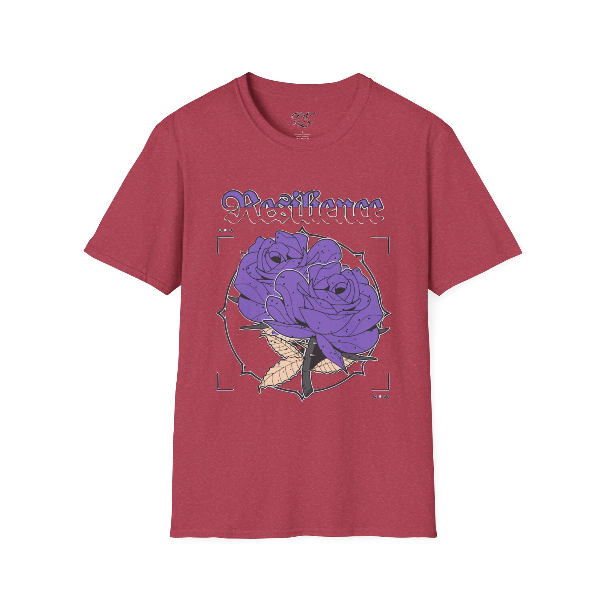 Purple Rose Graphic T-Shirt, Soft Stylish Tee, Unisex Floral Apparel, Gift for Her, Spring Outfit Idea, Vintage Aesthetic Top