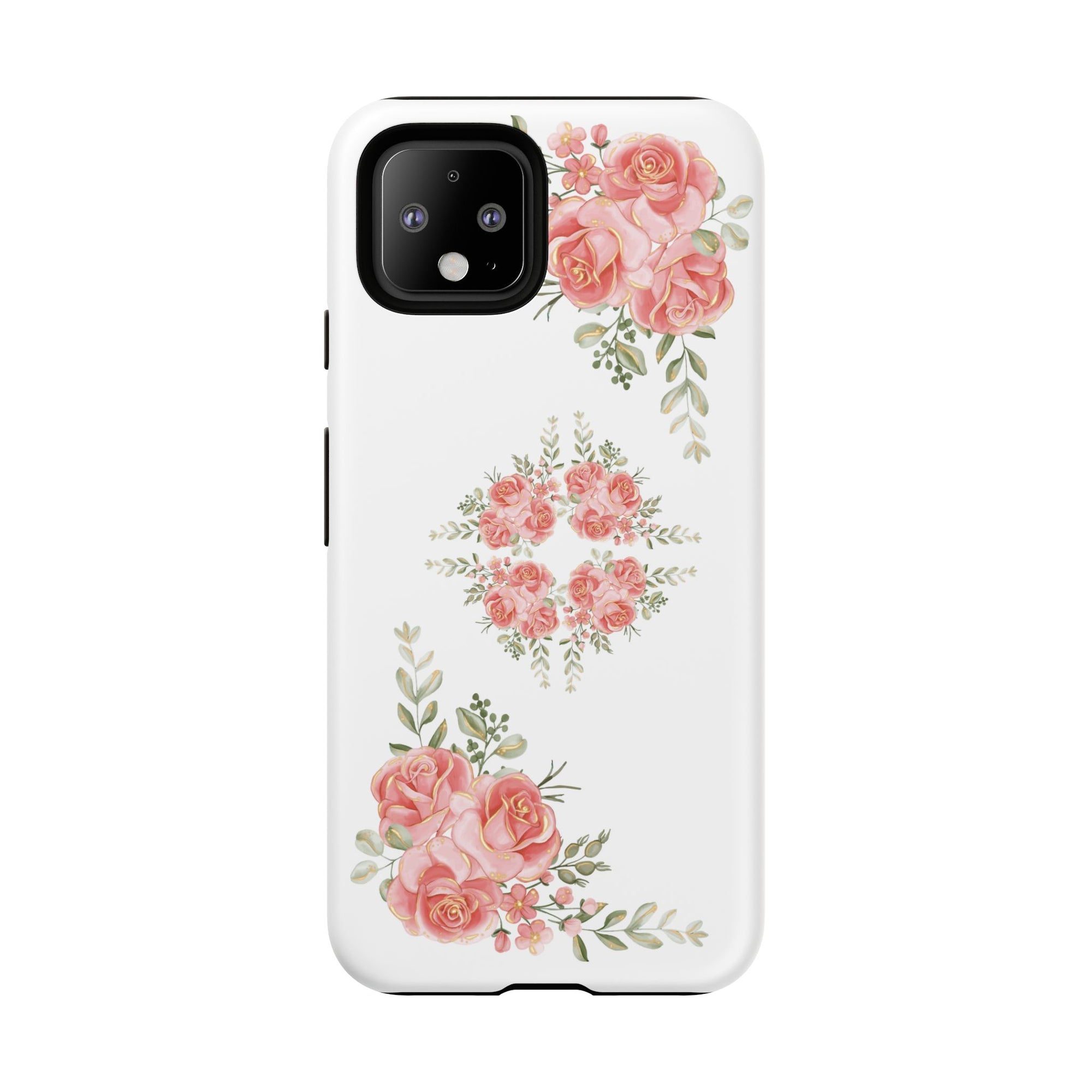 Floral Phone Case, Tough iPhone Case, Rose Design Case, Gift for Her, Floral Phone Cover