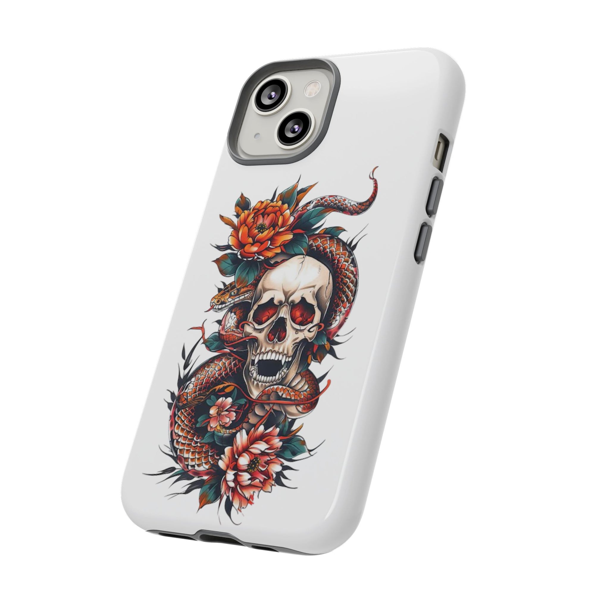 Tough Cases: Skull and Snake Phone Cases, Edgy Accessories, Alternative Fashion, Quirky Gift Ideas, Gothic Style