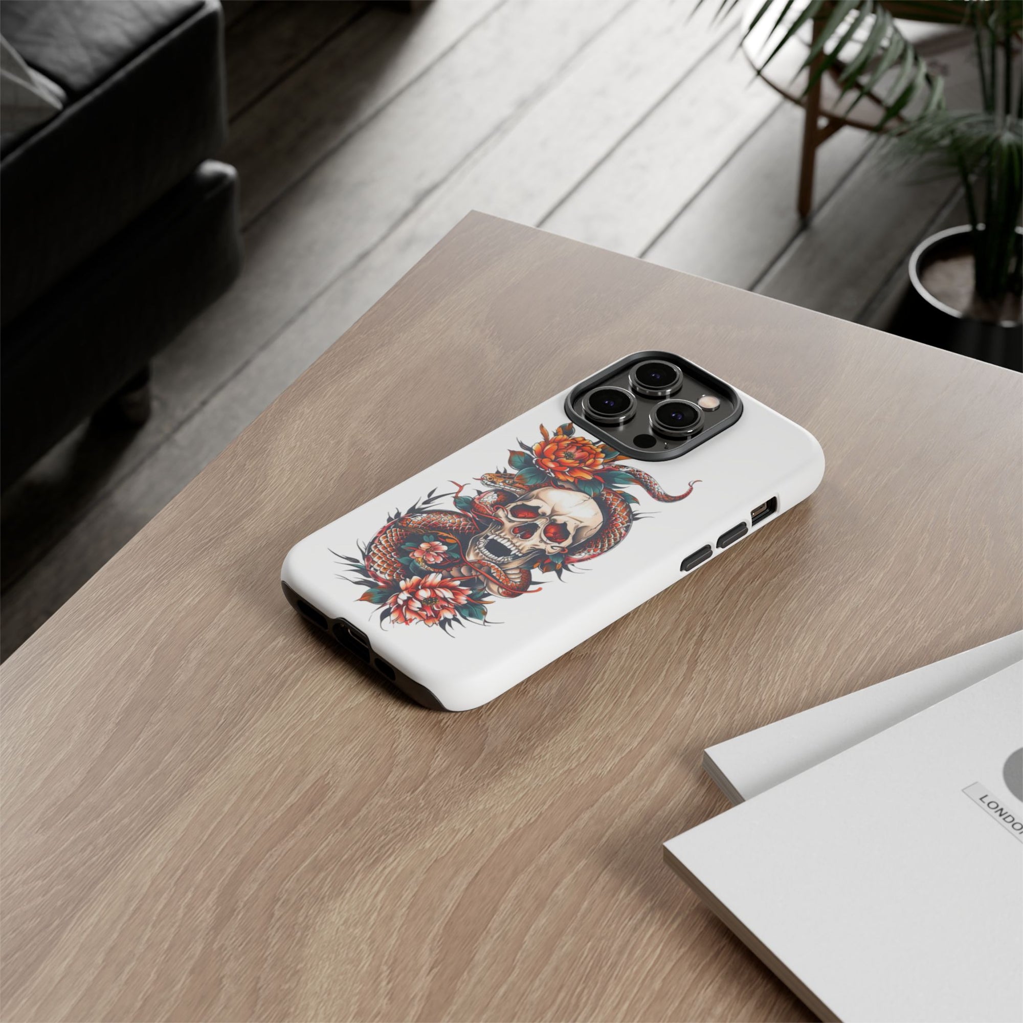 Tough Cases: Skull and Snake Phone Cases, Edgy Accessories, Alternative Fashion, Quirky Gift Ideas, Gothic Style