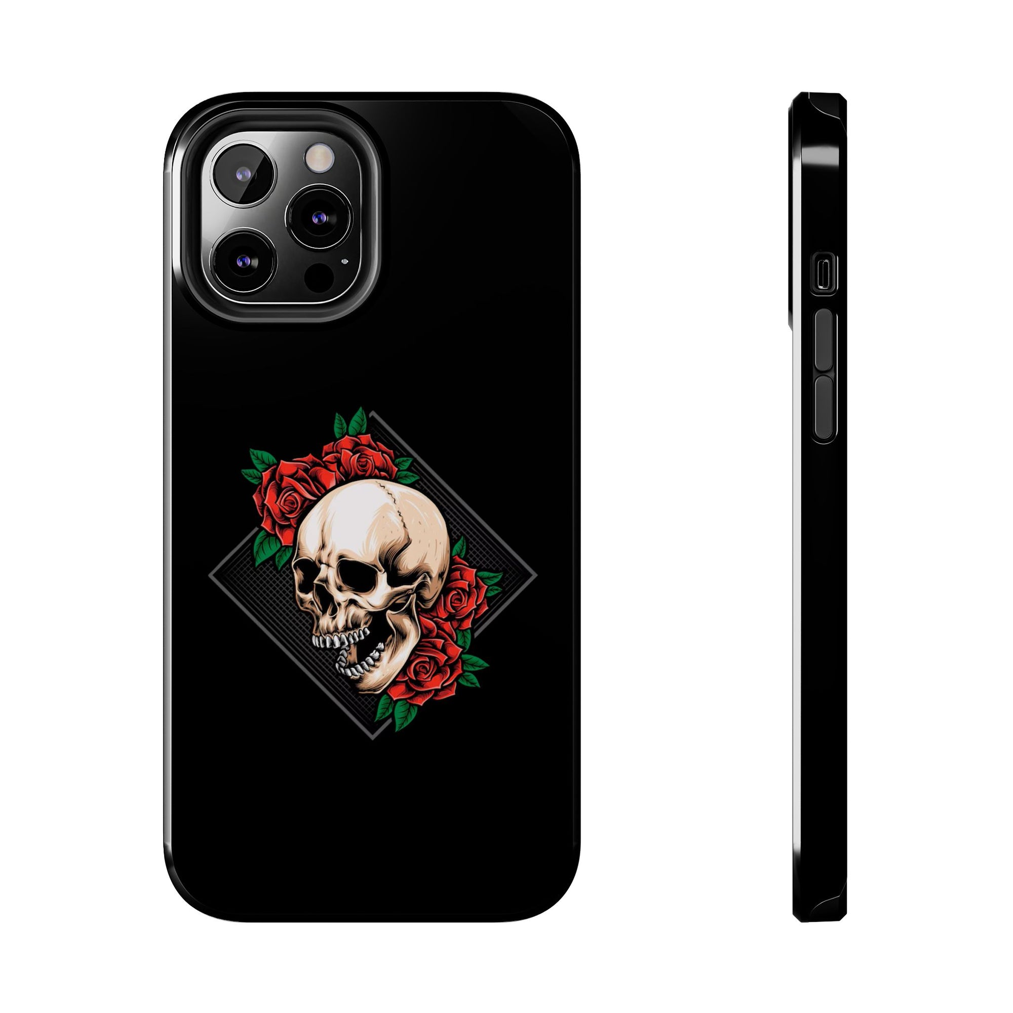 Tough Phone Cases with Skull and Roses Design | Edgy Protection, iPhone & Android Covers, Gothic Gifts, Unique Phone Accessories