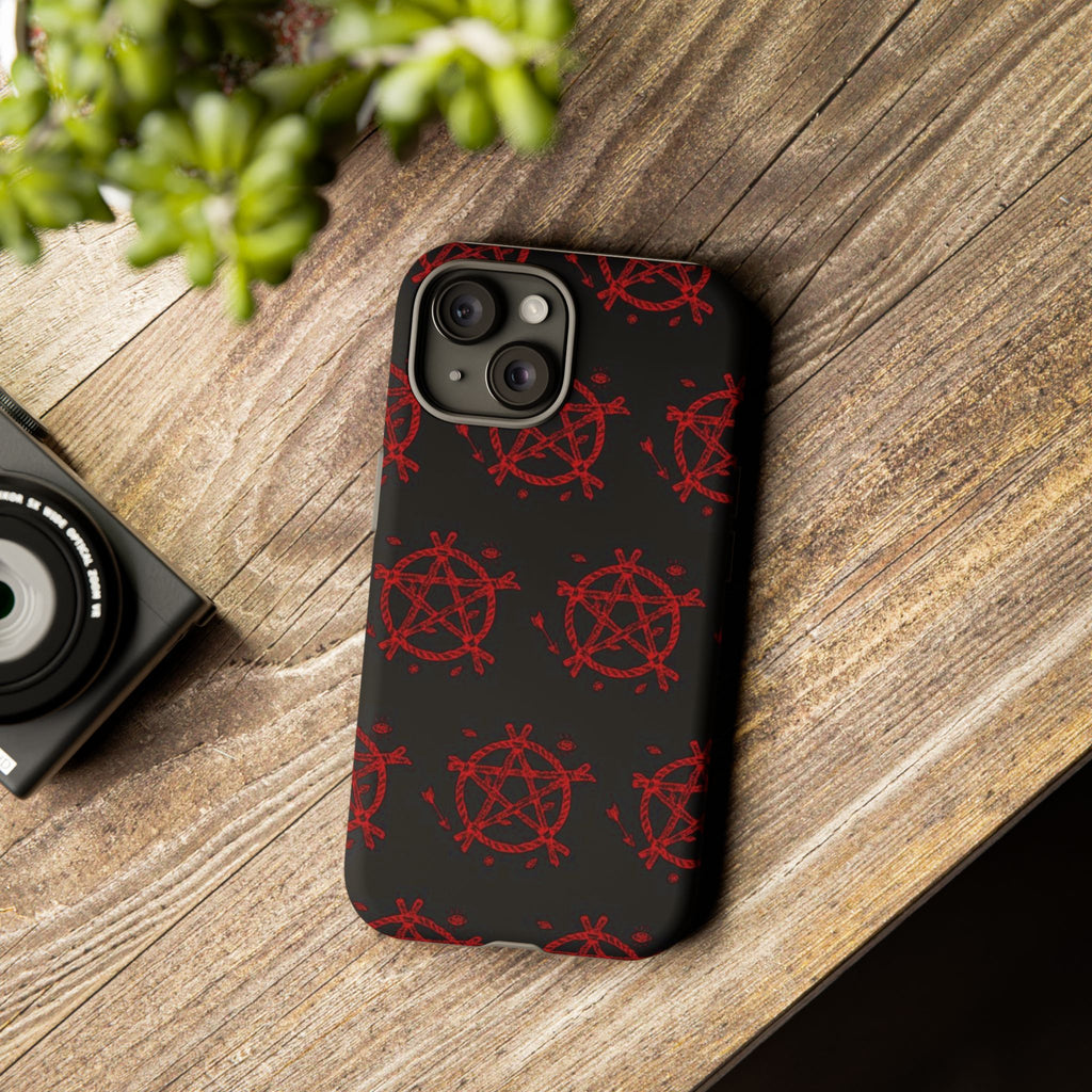 Anarchist iPhone Case, Tough Phone Cover, Punk Style Accessory, Unique Gift for Rebels, Goth Aesthetic Phone Case