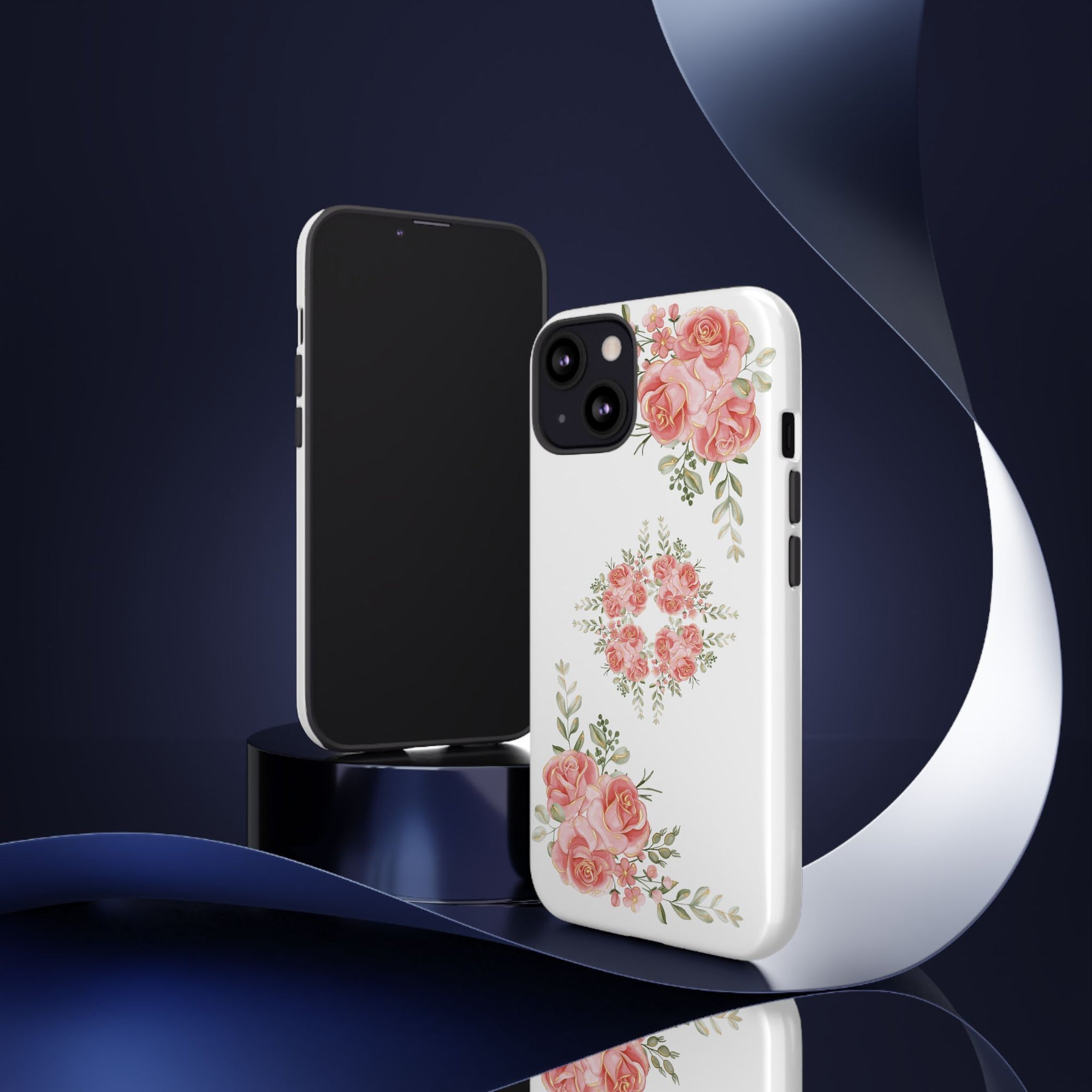 Floral Phone Case, Tough iPhone Case, Rose Design Case, Gift for Her, Floral Phone Cover