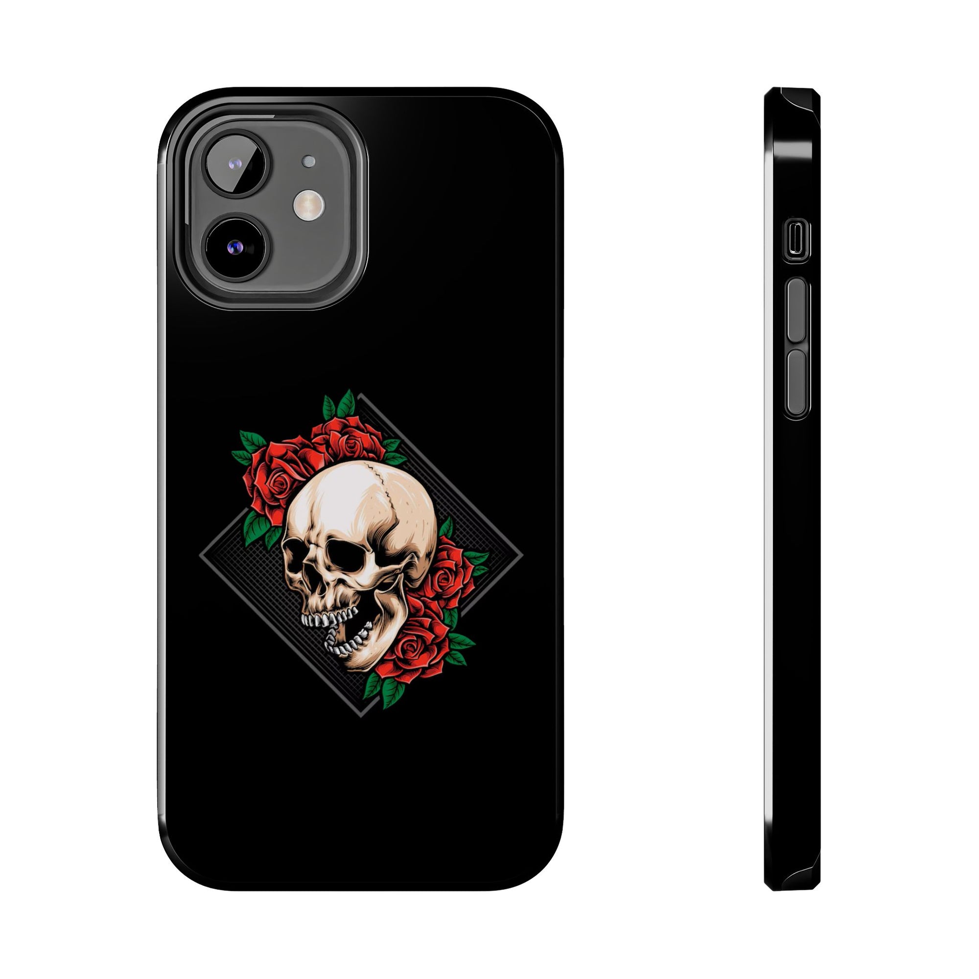 Tough Phone Cases with Skull and Roses Design | Edgy Protection, iPhone & Android Covers, Gothic Gifts, Unique Phone Accessories