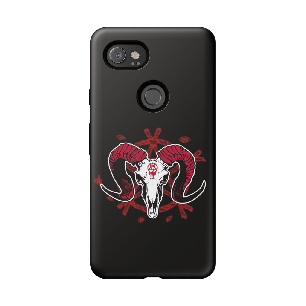 Tough Cases: Dark Aesthetic Phone Case, Gothic Phone Cover, Unique Gift for Him, Occult Design, Animal Skull Artwork, Halloween Decor