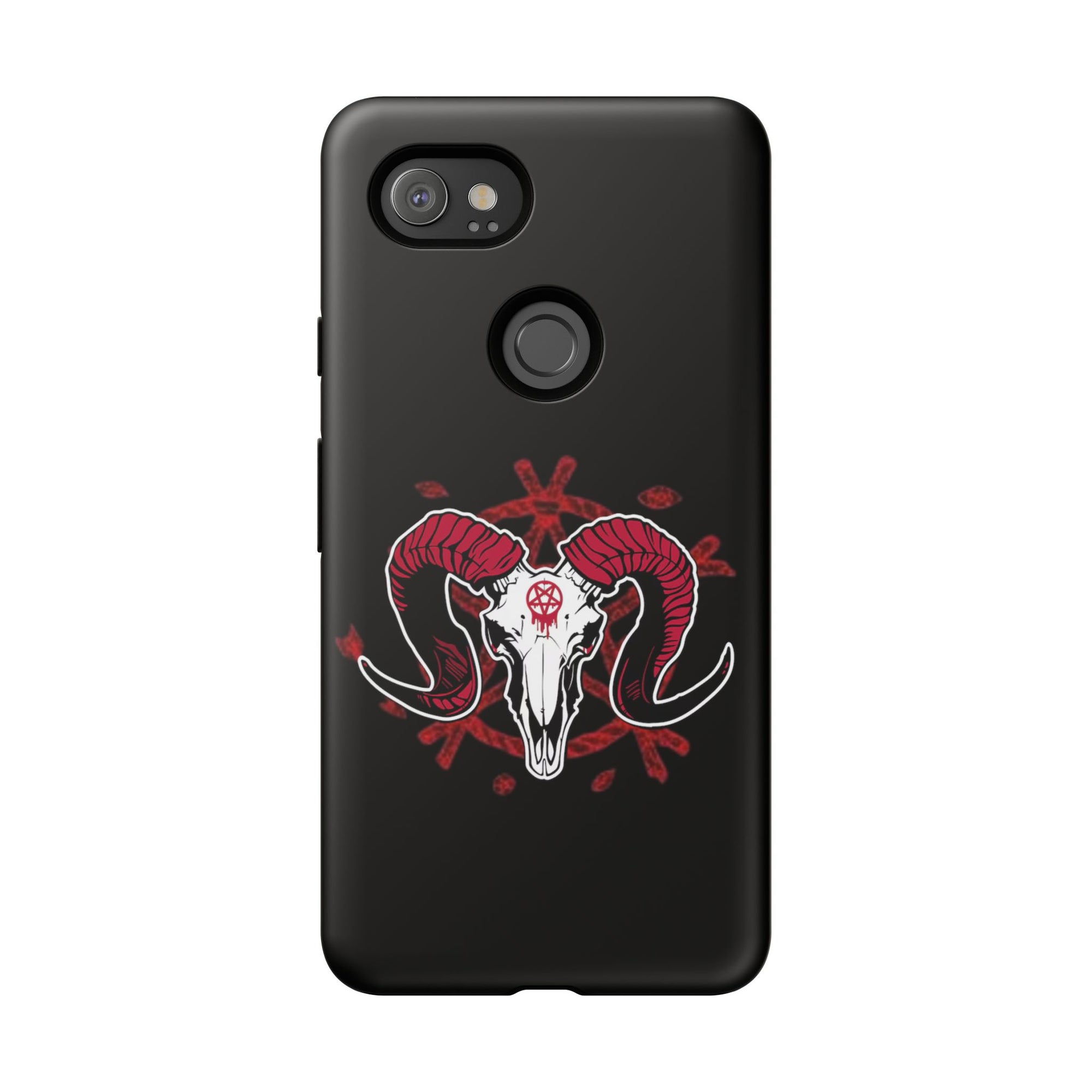 Tough Cases: Dark Aesthetic Phone Case, Gothic Phone Cover, Unique Gift for Him, Occult Design, Animal Skull Artwork, Halloween Decor