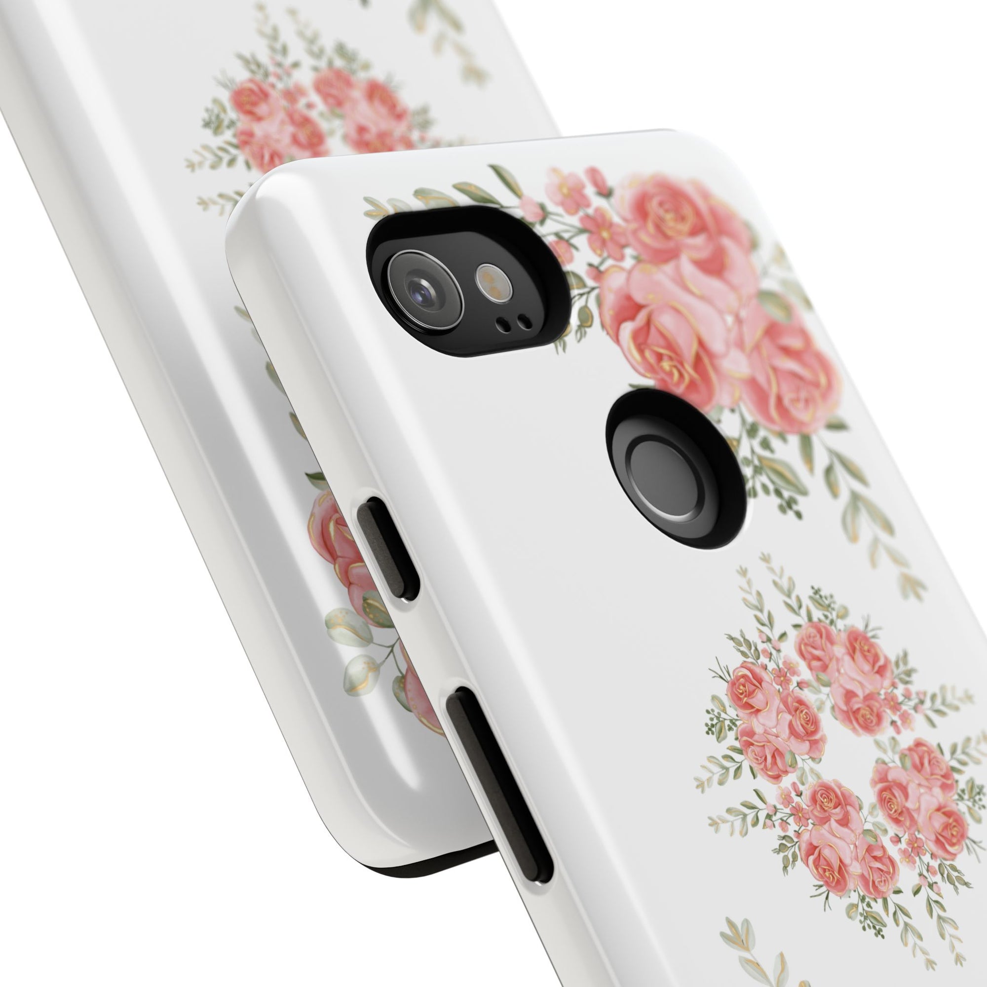 Floral Phone Case, Tough iPhone Case, Rose Design Case, Gift for Her, Floral Phone Cover
