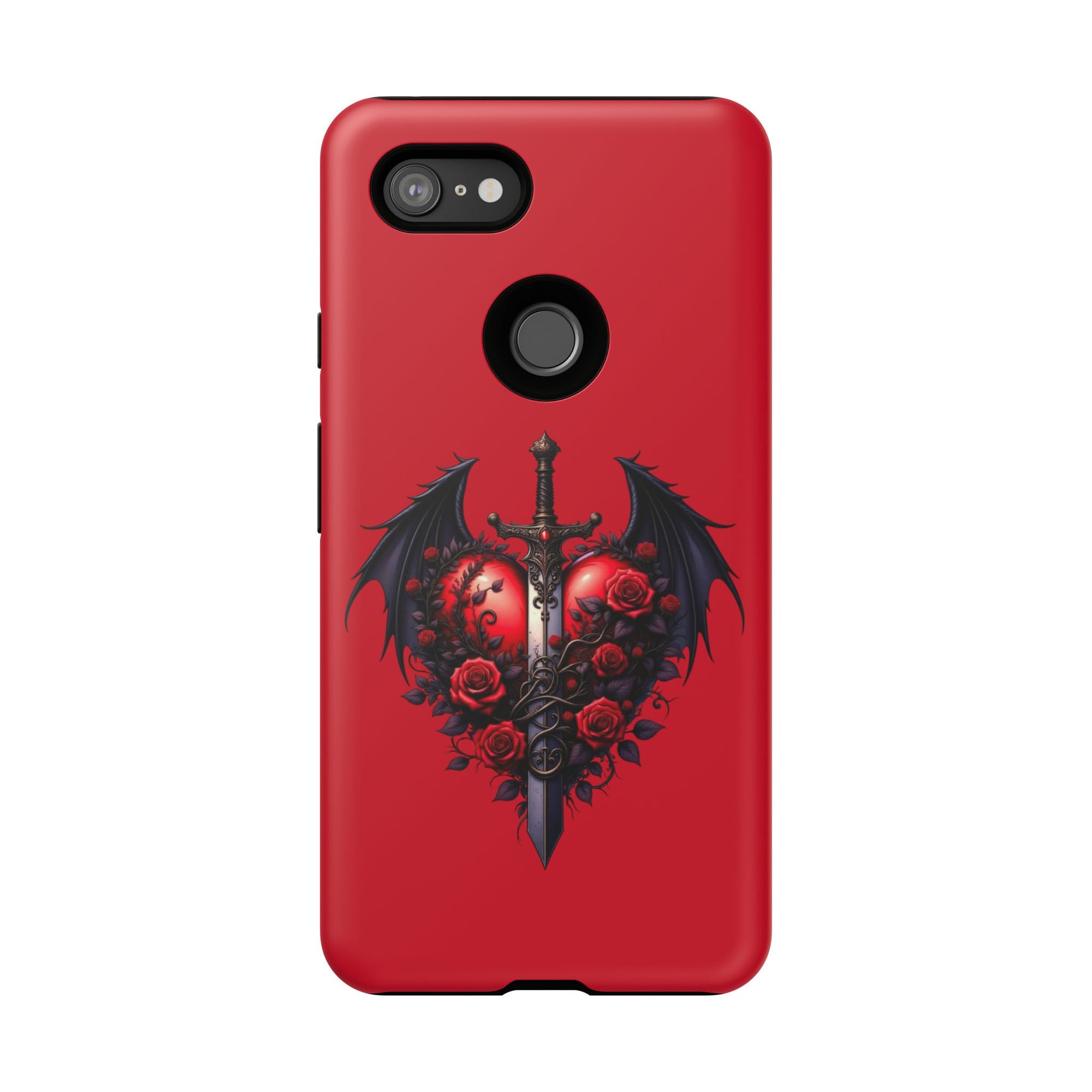 Tough Cases - Gothic Heart Phone Case, Edgy Accessories for Him, Unique Gifts for Her, Valentine's Day, Birthday, Artsy Phone Cover